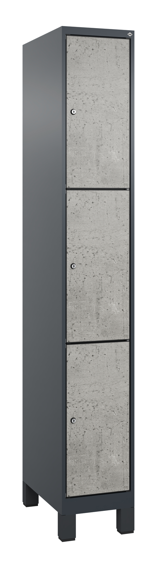 C+P Schlie�fachschrank Evolo PLUS, F��e, 3 F�cher, 1950x300x500mm