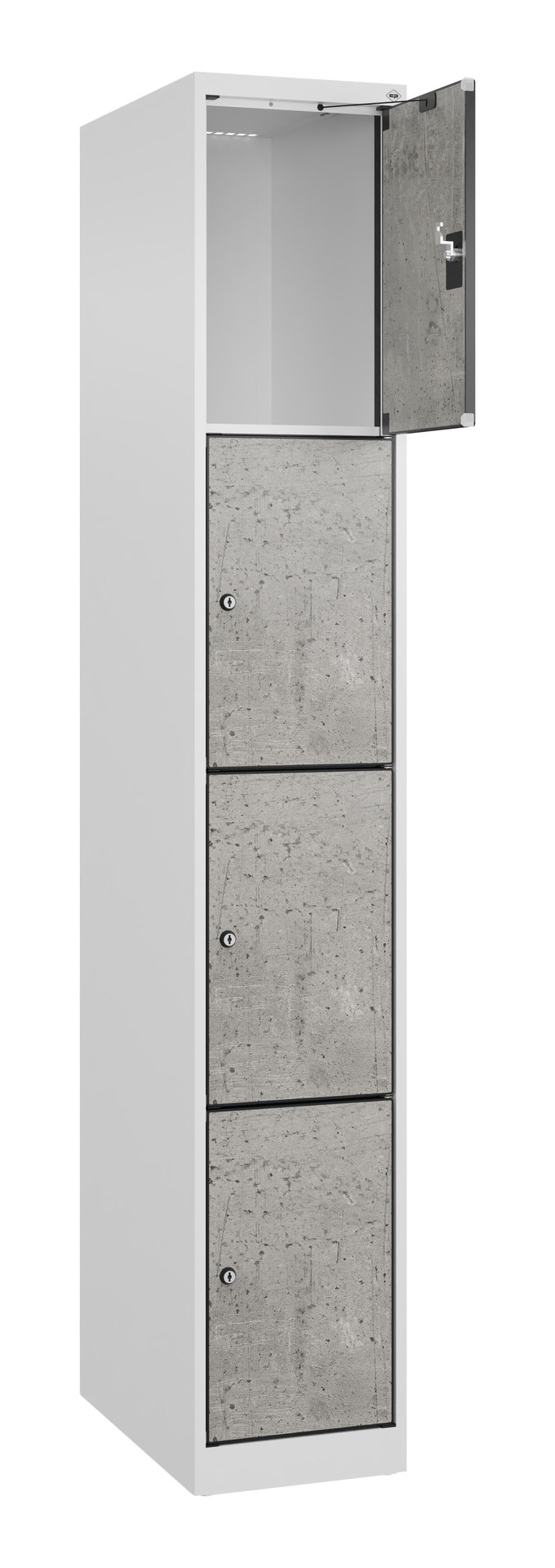 C+P Schlie�fachschrank Evolo PLUS, 4 F�cher, 1850x300x500mm