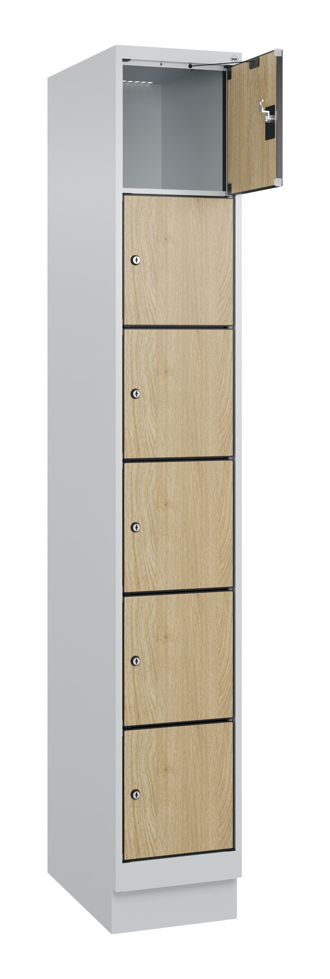 C+P Schlie�fachschrank Evolo PLUS, Sockel, 6 F�cher, 1950x300x500mm