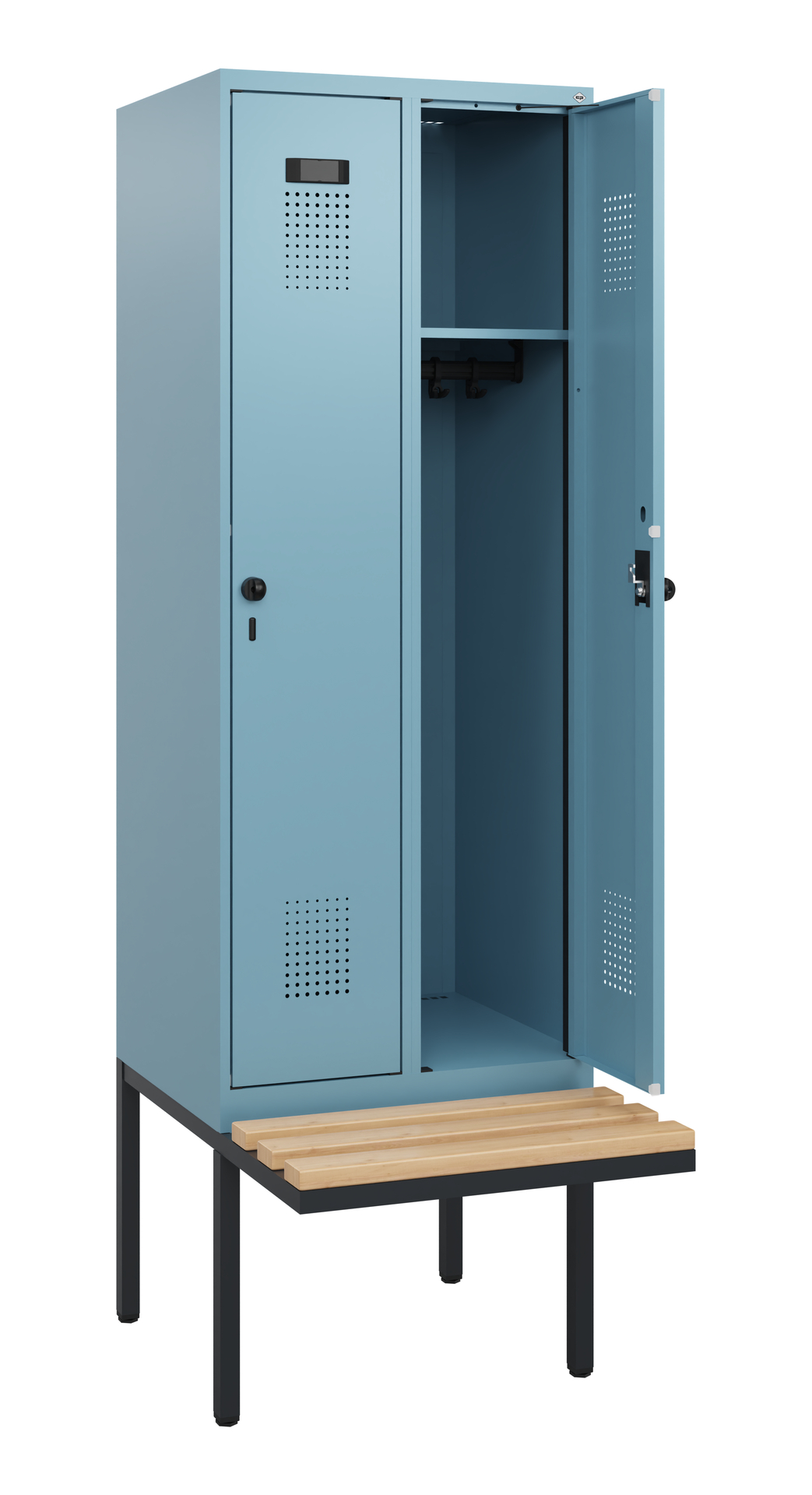 C+P Spind Evolo PLUS, Bank, 2 Abteile, 1950x600x81