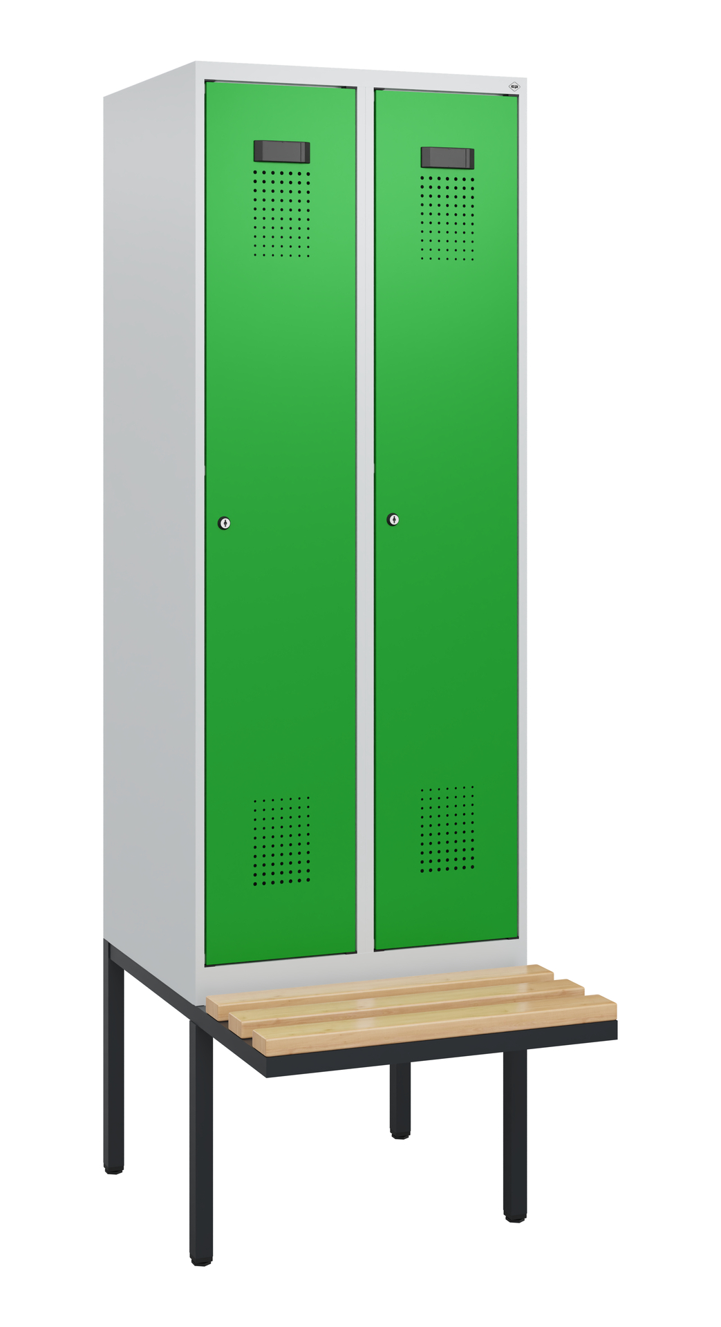 C+P Spind Evolo PLUS, Bank, 2 Abteile, 1950x600x81