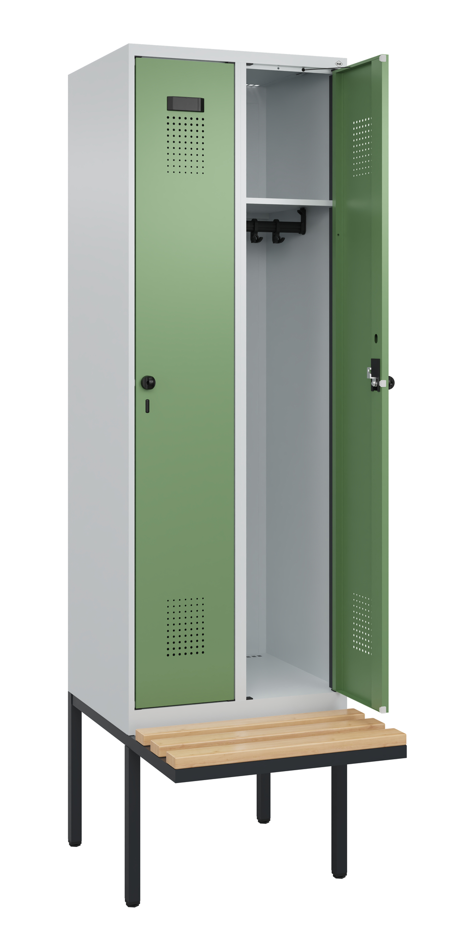 C+P Spind Evolo PLUS, Bank, 2 Abteil, 2120x600x815