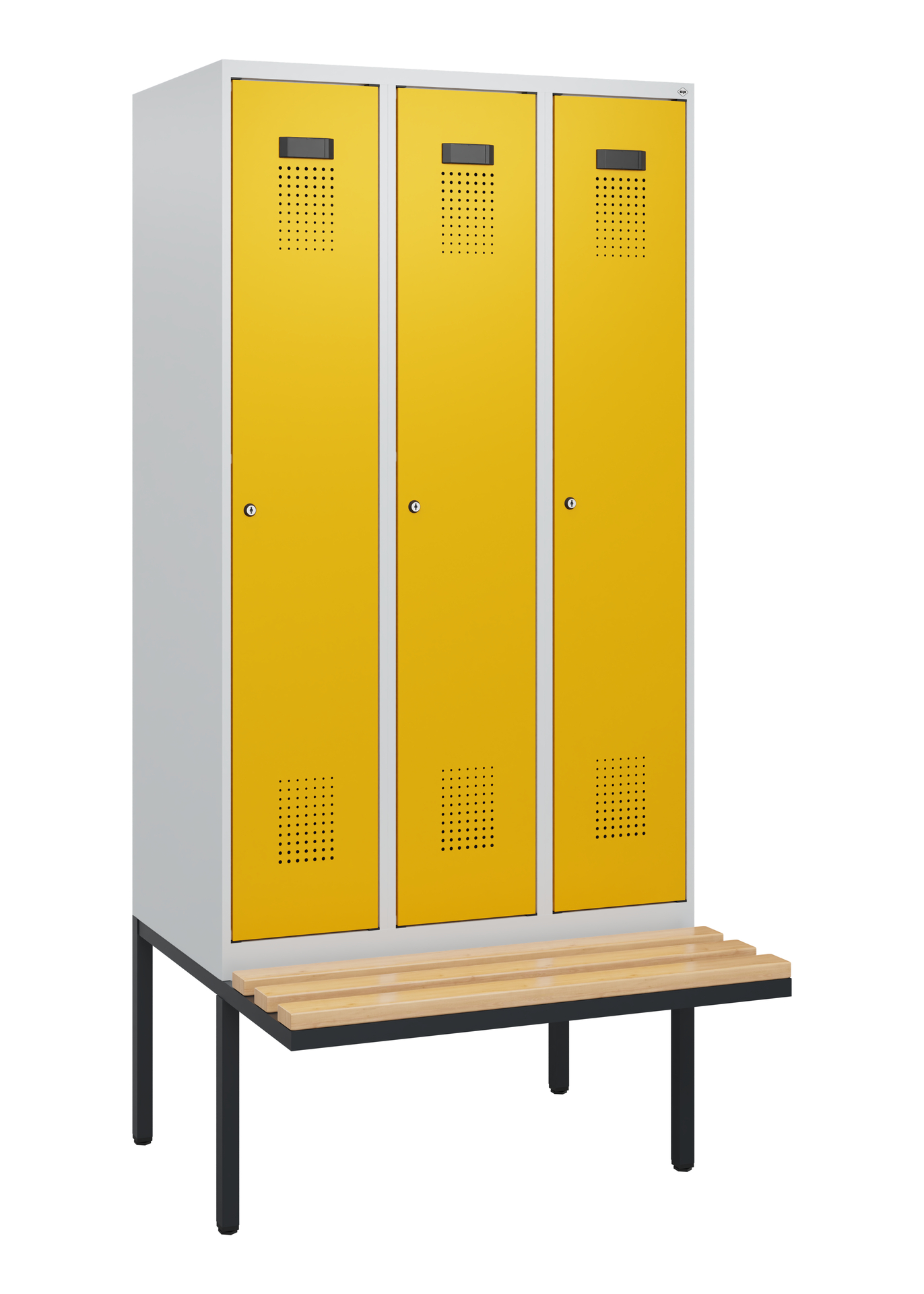 C+P Spind Evolo PLUS, Bank, 3 Abteile, 1950x900x81