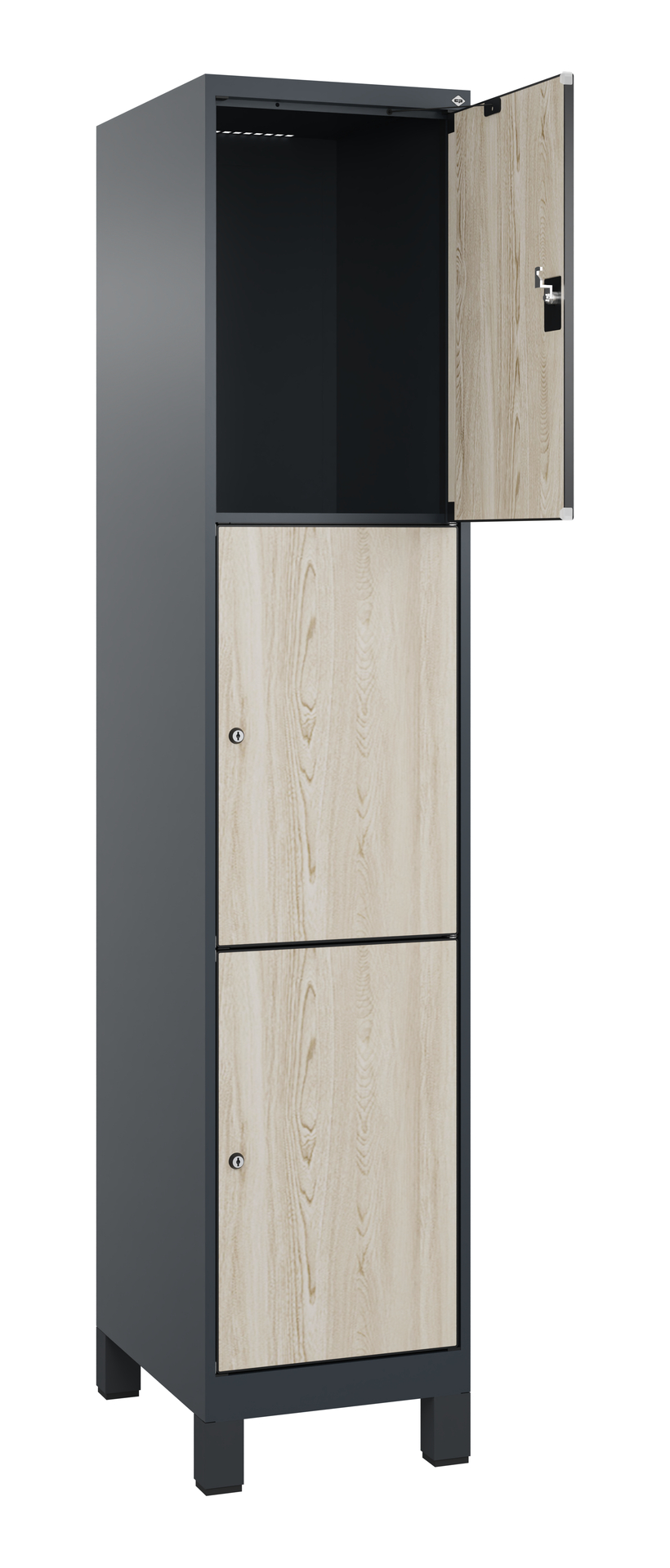 C+P Schlie�fachschrank Evolo PLUS, F��e, 3 F�cher, 1950x400x500mm
