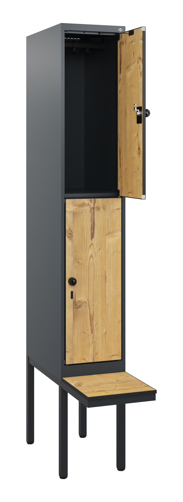 C+P Doppelst�ckiger Spind Evolo PLUS, 2 F�cher, 1950x300x815mm C+P Doppelst�ckiger Spind Evolo PLUS, 2 F�cher, 1950x300x815mm