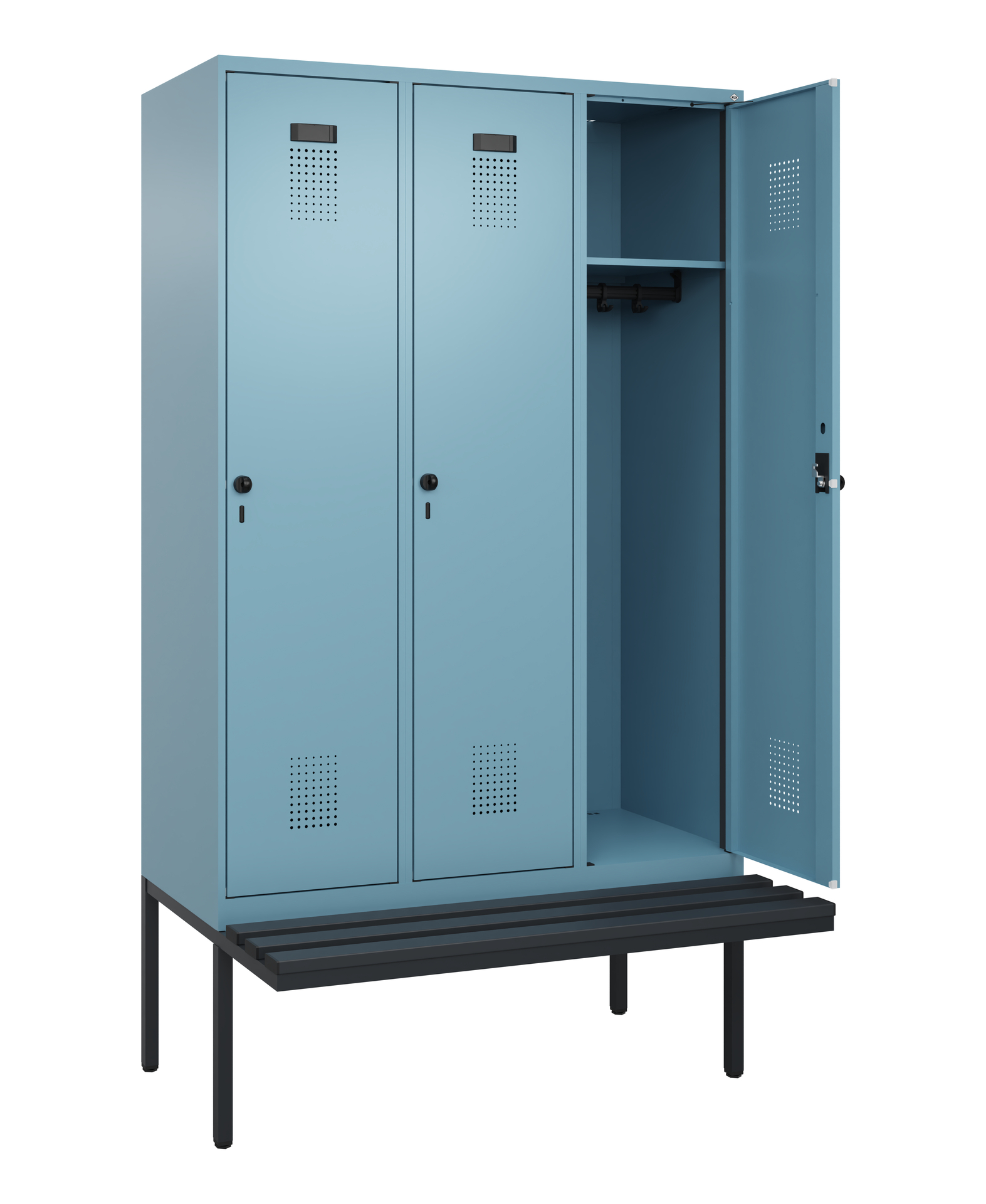 C+P Spind Evolo PLUS, Bank, 3 Abteile, 2120x1200x8