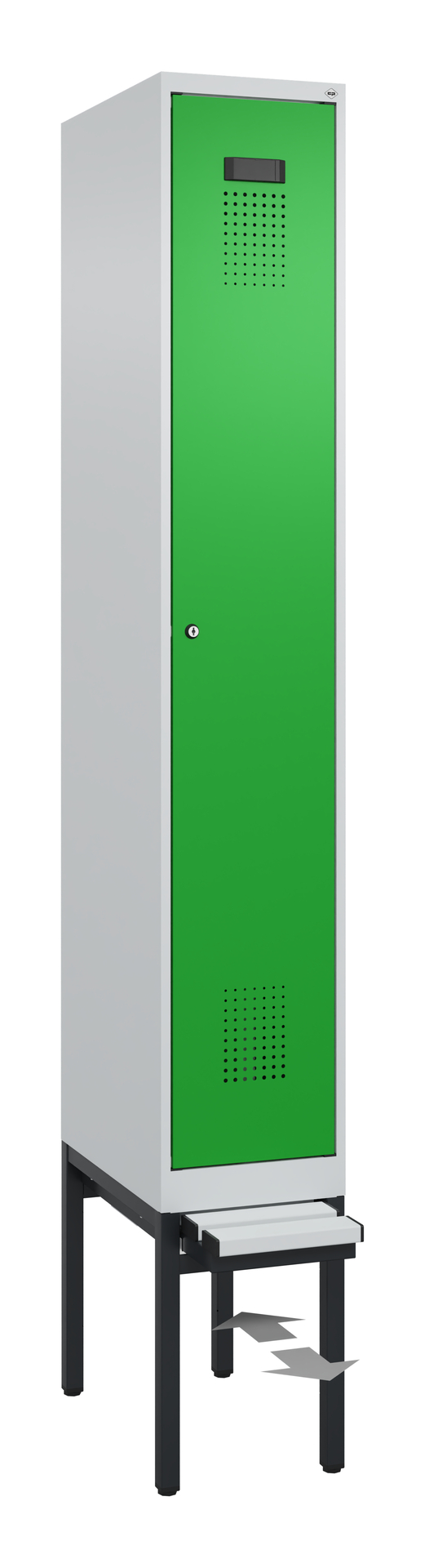 C+P Spind Evolo PLUS, Bank, 1 Abteil, 2120x300x815mm