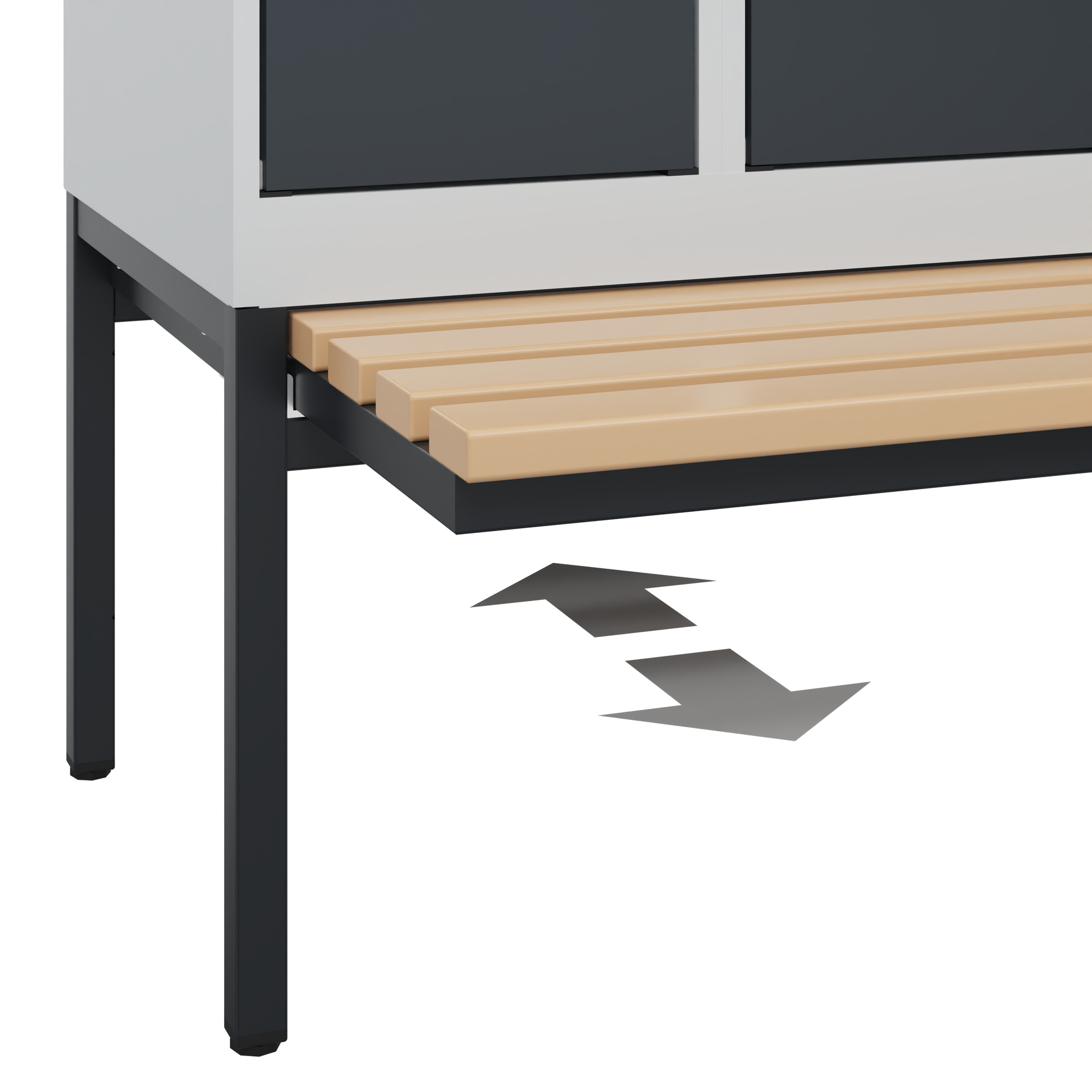 C+P Spind Evolo PLUS, Bank, 1 Abteil, 2120x300x815mm
