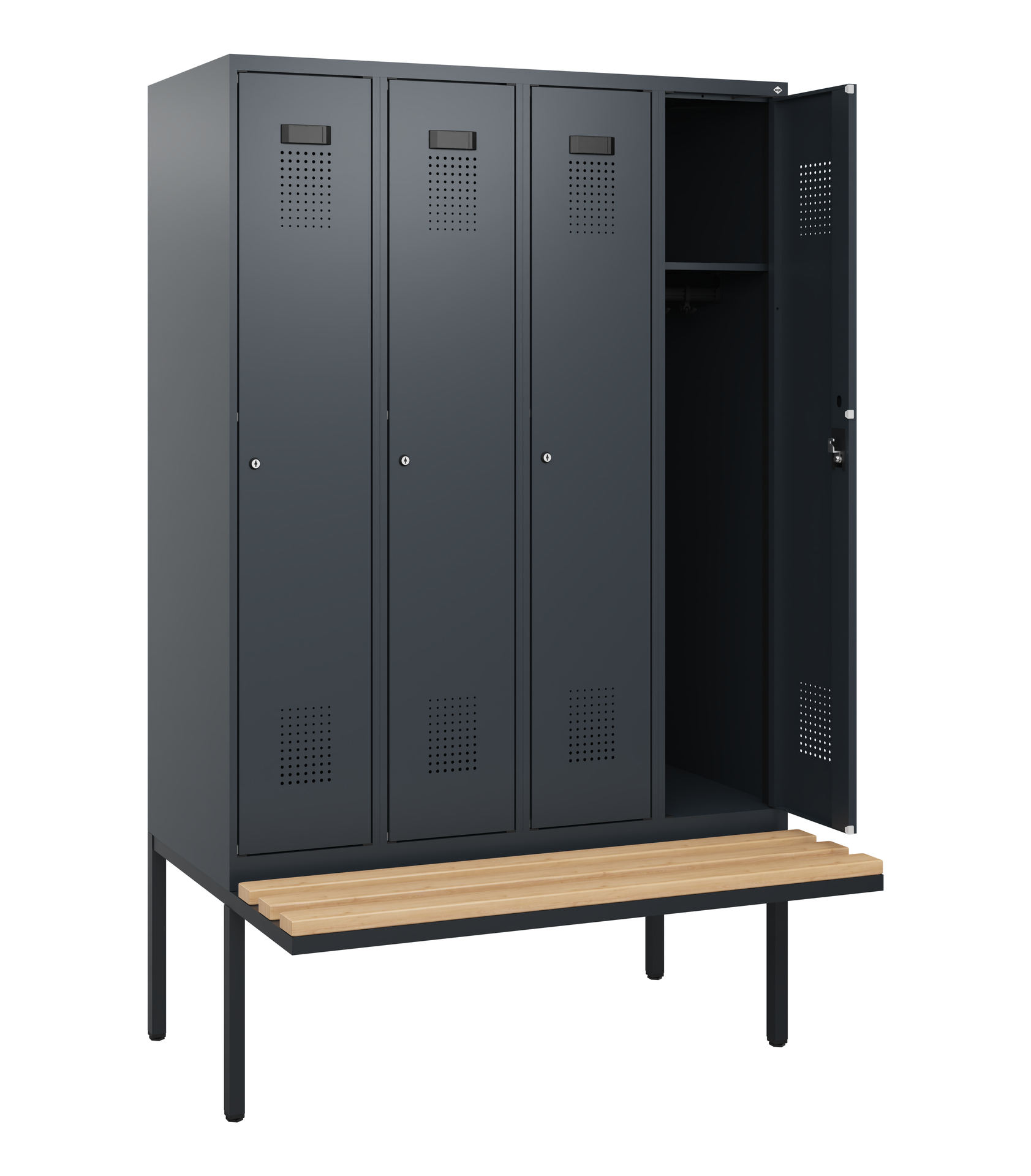 C+P Spind Evolo PLUS, Bank, 4 Abteile, 1950x1200x8