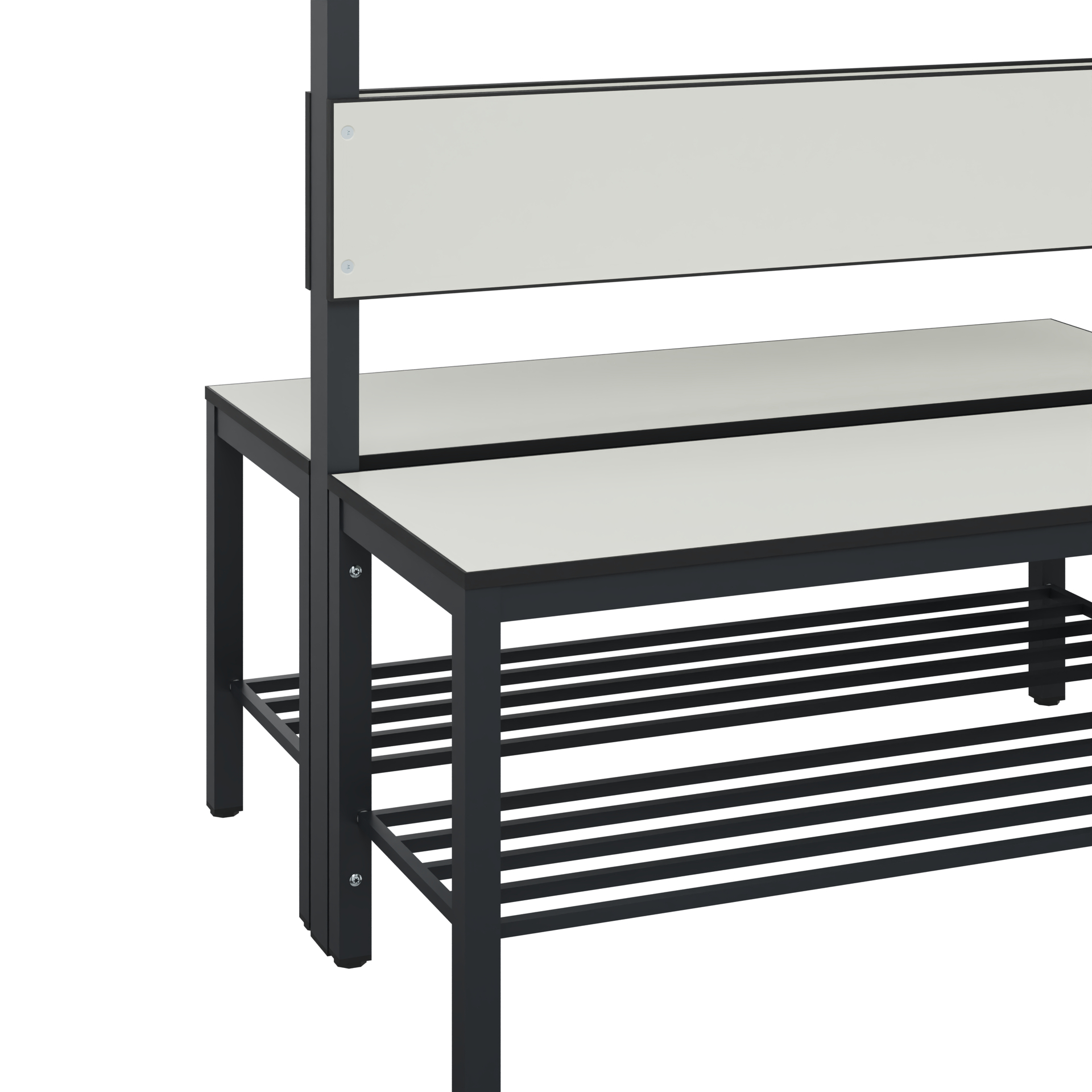 C+P Garderobenbank Solid HPL, 1716x1000x770mm, 7021/VK741