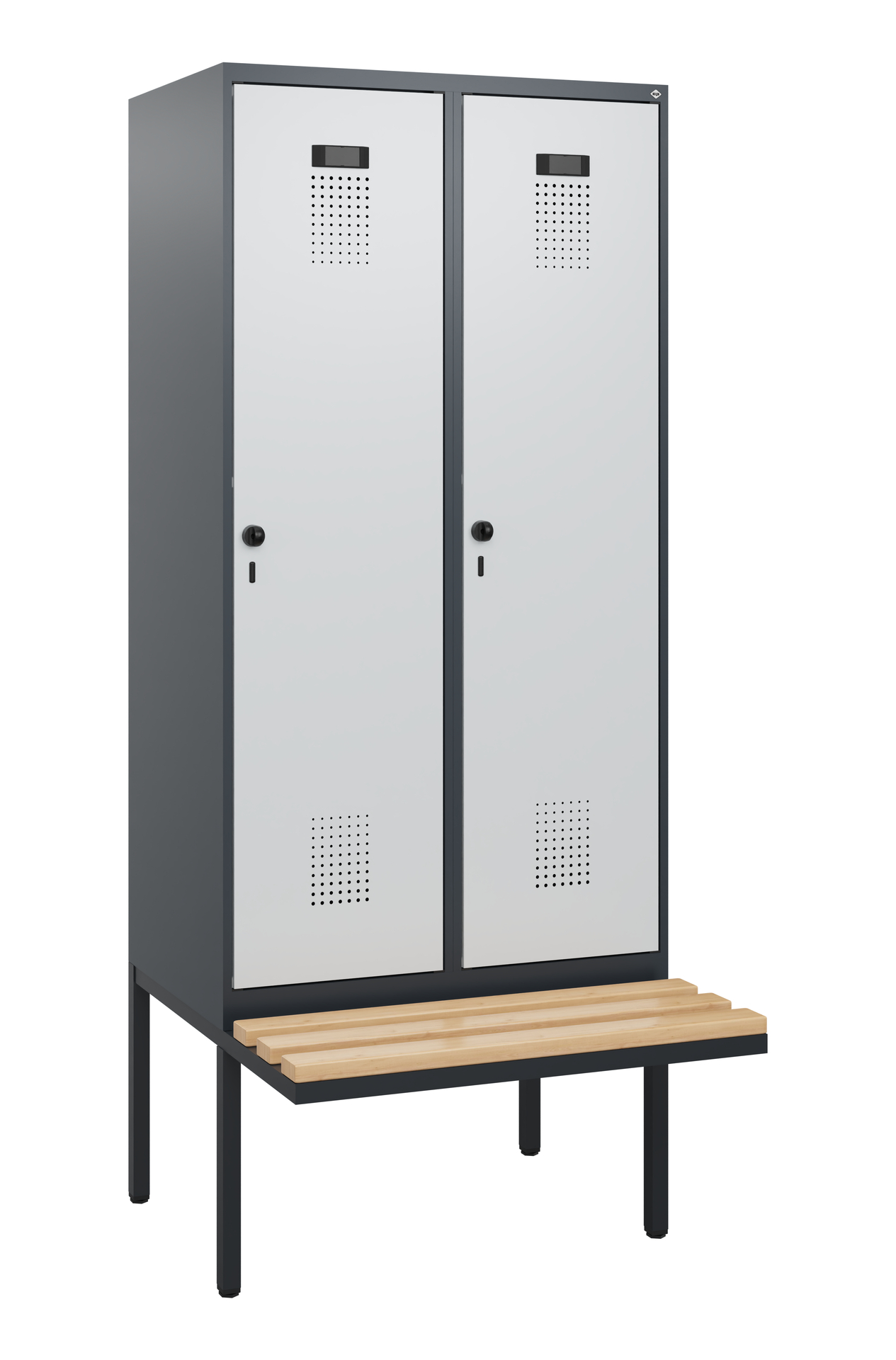 C+P Spind Evolo PLUS, Bank, 2 Abteile, 1950x800x81