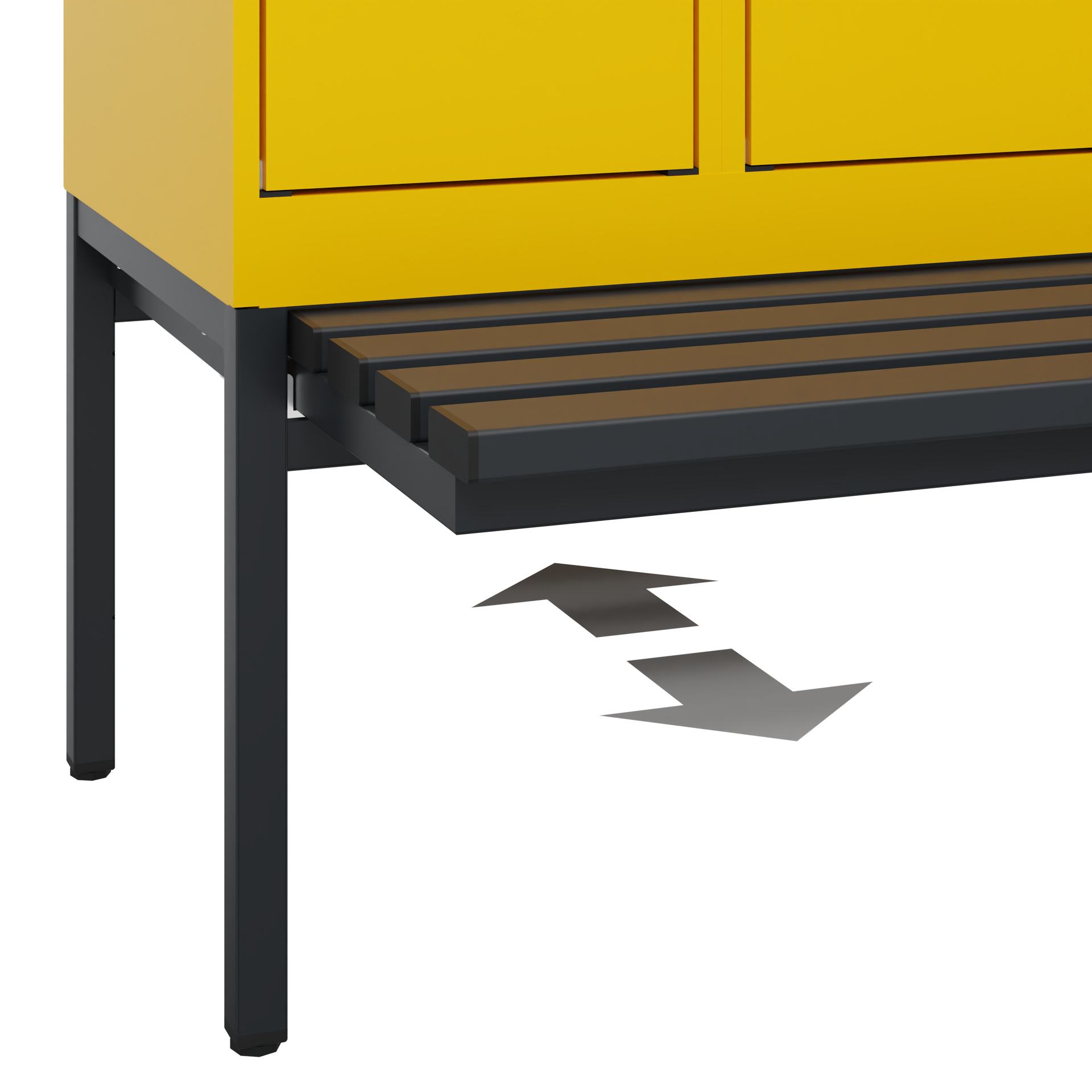 C+P Doppelstöckiger Spind Evolo PLUS, 4 Fächer, 1950x600x815mm