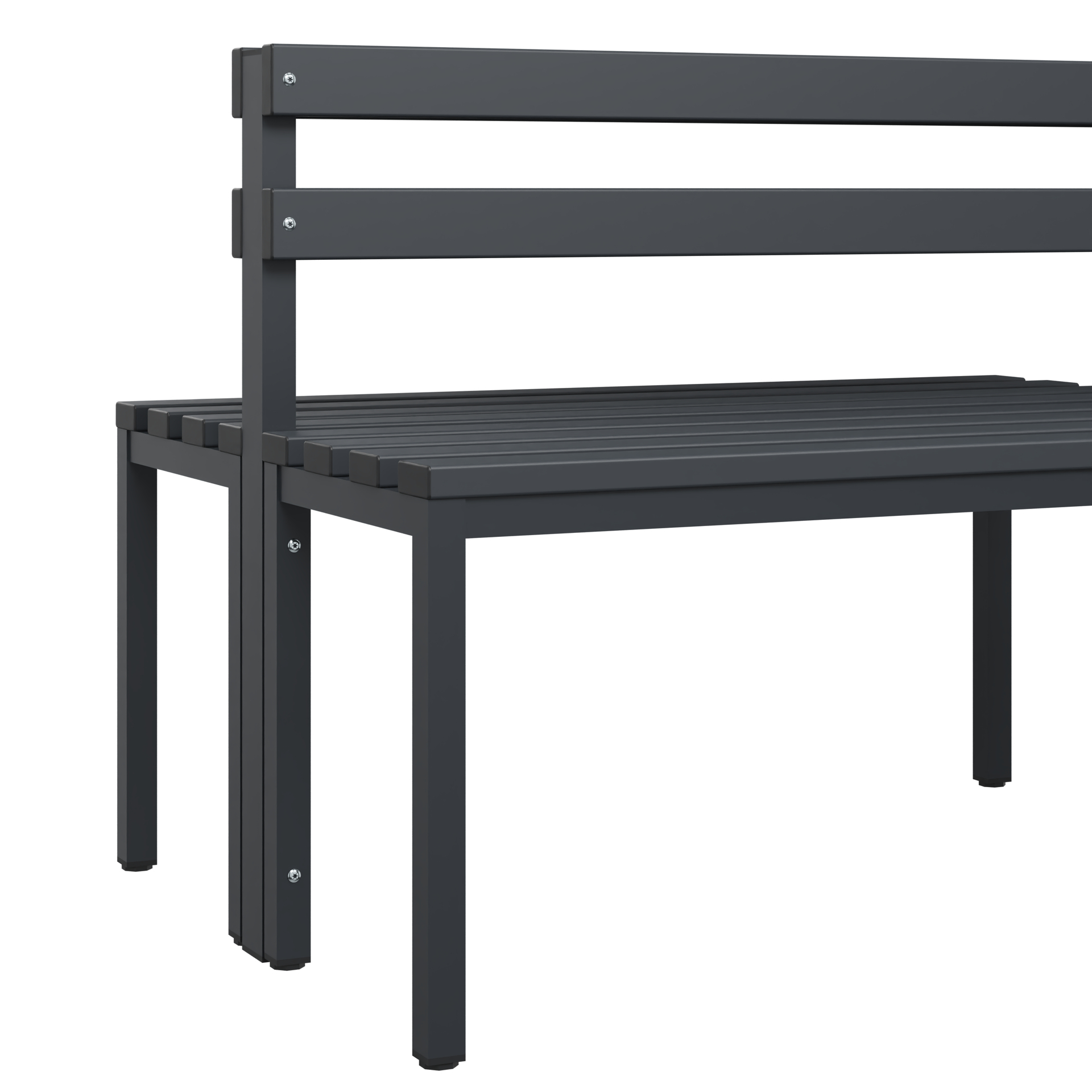 C+P Sitzbank Solid, 774x1000x770mm, 7021/Schwarzgrau