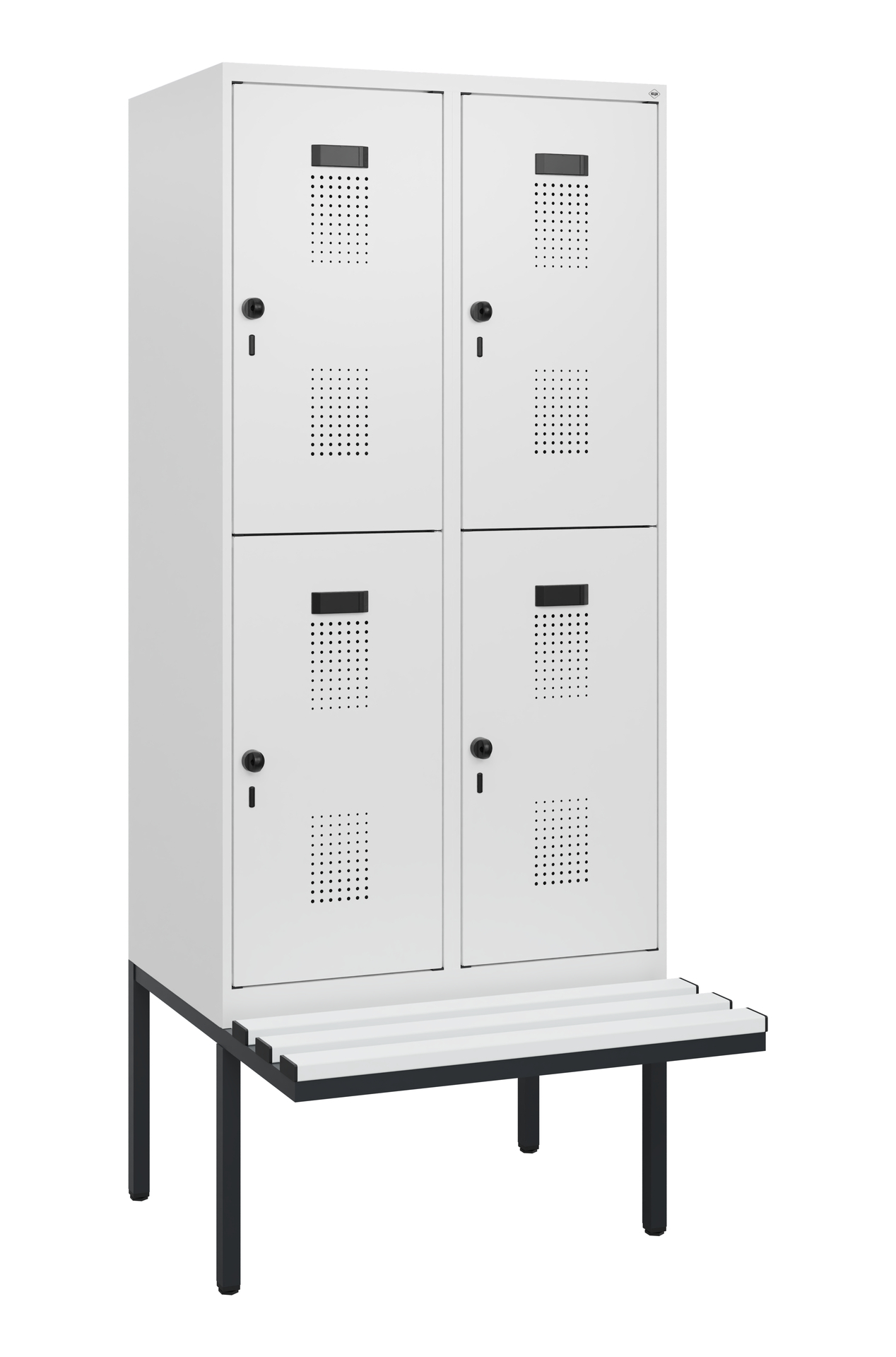 C+P Doppelstock-Spind Evolo PLUS, Bank, 4 Fächer, 