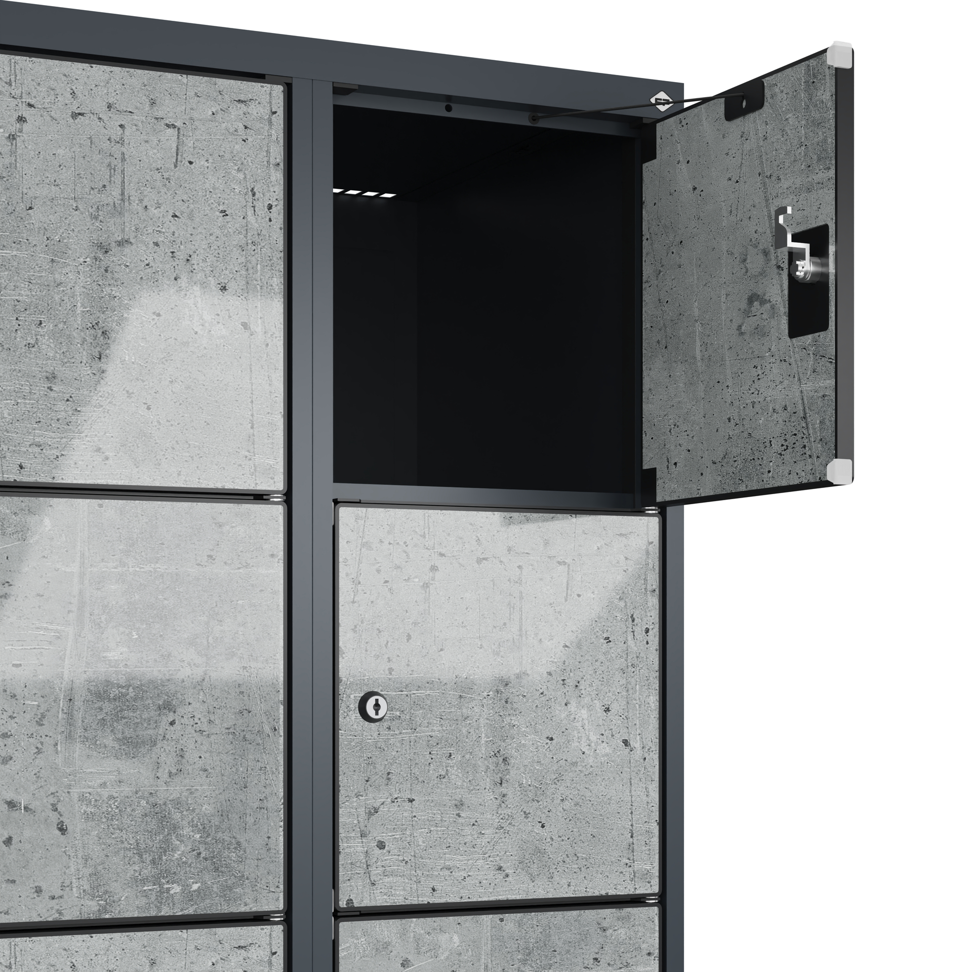 C+P Schlie�fachschrank Evolo PLUS, 12 F�cher, 1850x600x500mm