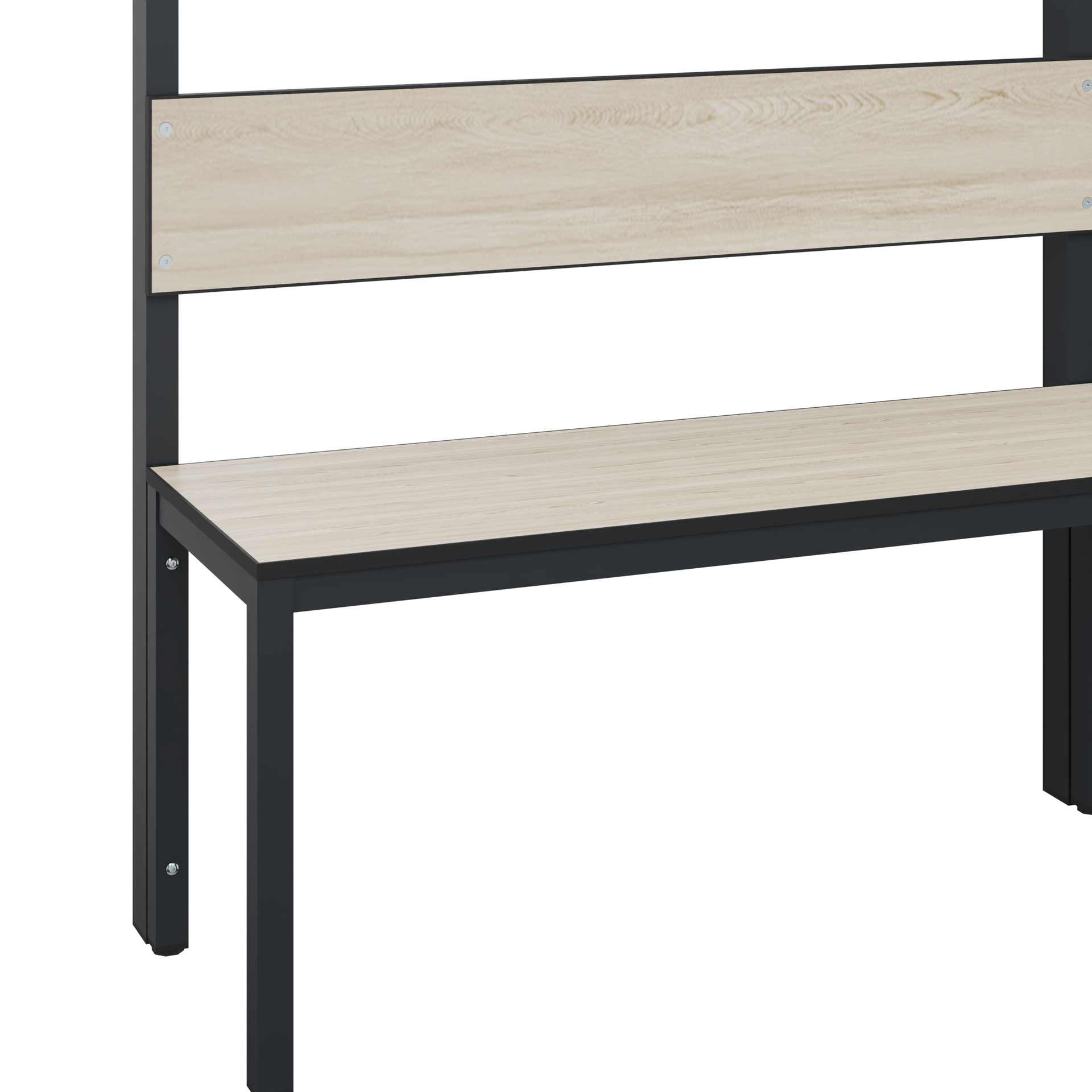 C+P Garderobenbank Solid HPL, 1716x1000x412mm, 7021/VK031