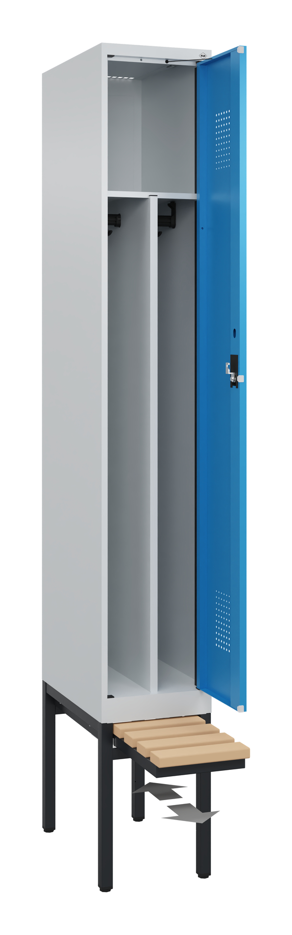 C+P Spind Evolo PLUS, Bank, 1 Abteil, 2120x300x815mm