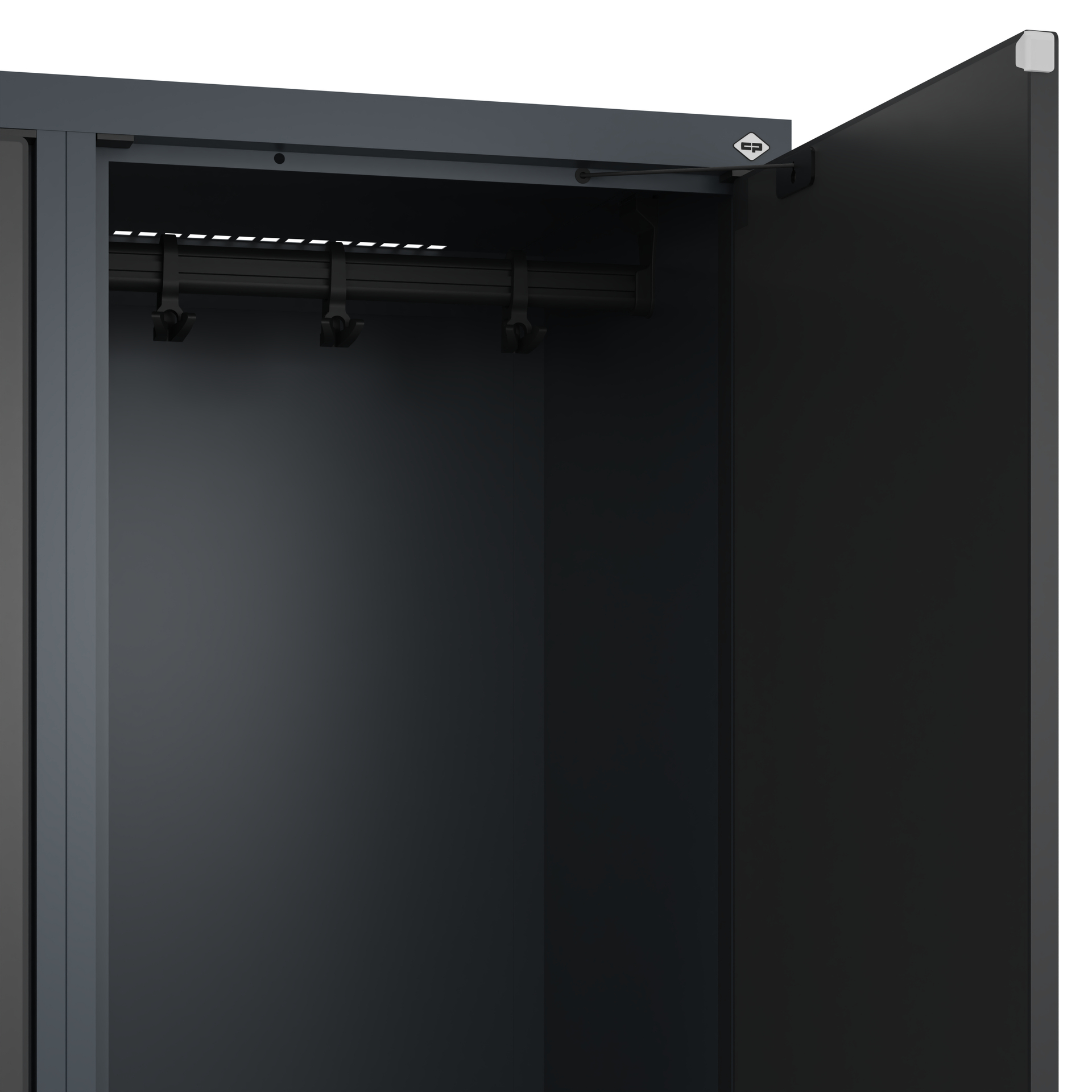 C+P Doppelst�ckiger Schulspind Evolo PLUS, Sockel, 2 F�cher, 1630x400x500mm