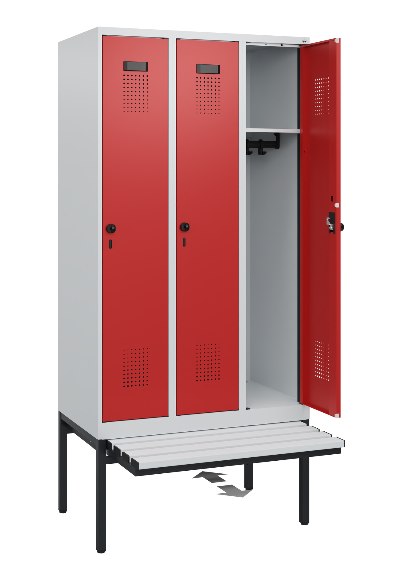 C+P Spind Evolo PLUS, Bank, 3 Abteile, 1950x900x815mm