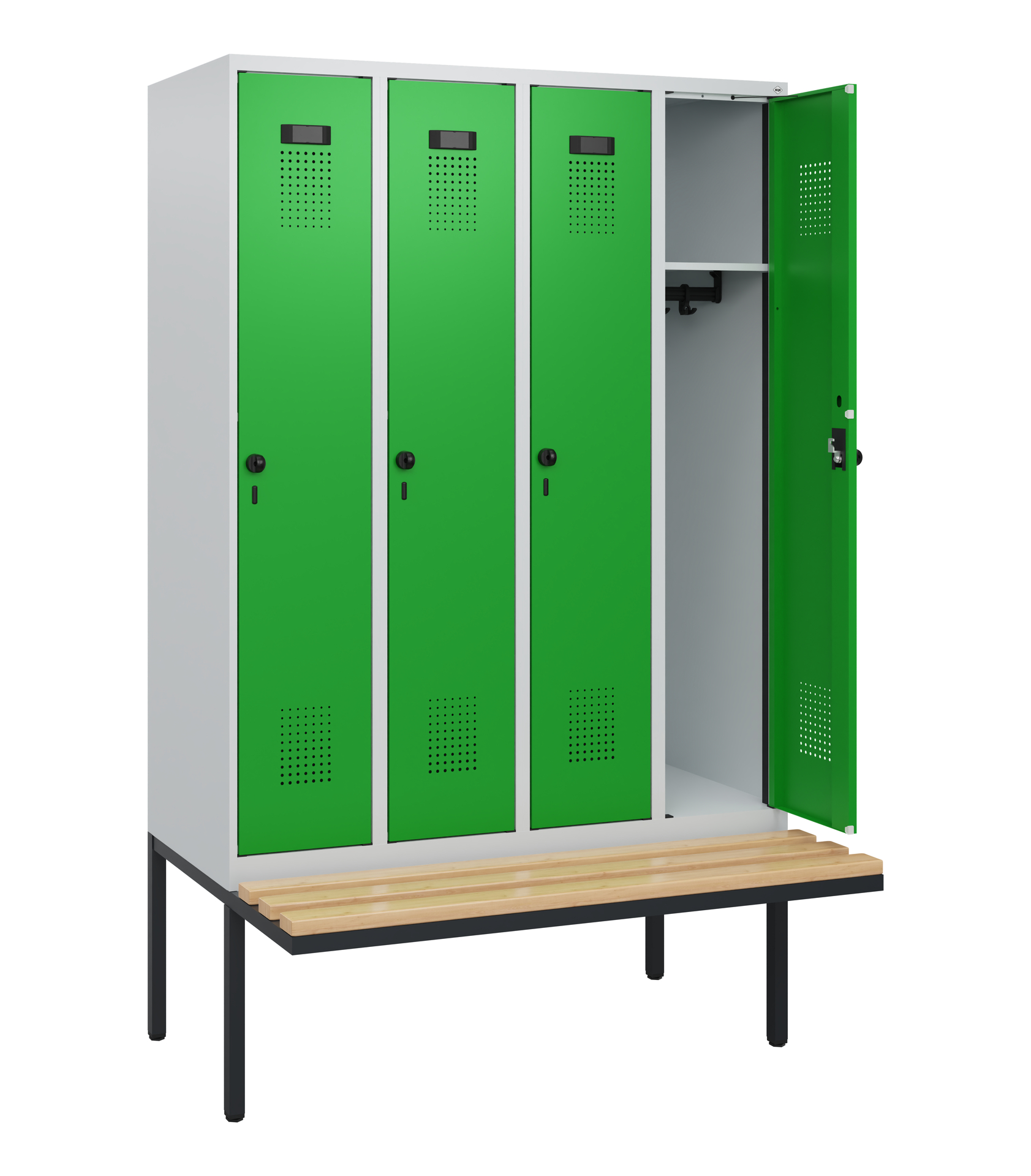 C+P Spind Evolo PLUS, Bank, 4 Abteile, 1950x1200x8