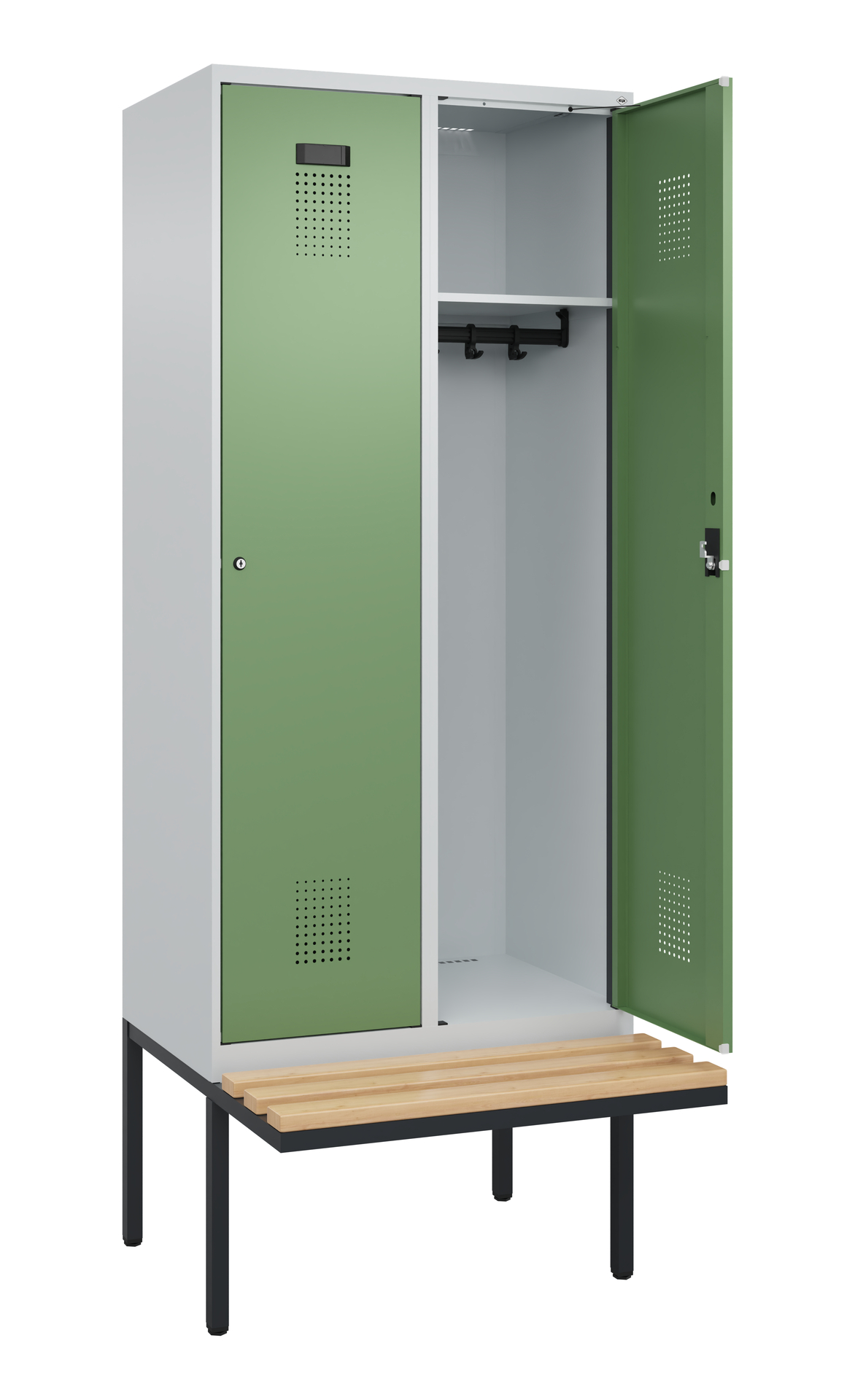 C+P Spind Evolo PLUS, Bank, 2 Abteile, 2120x800x81