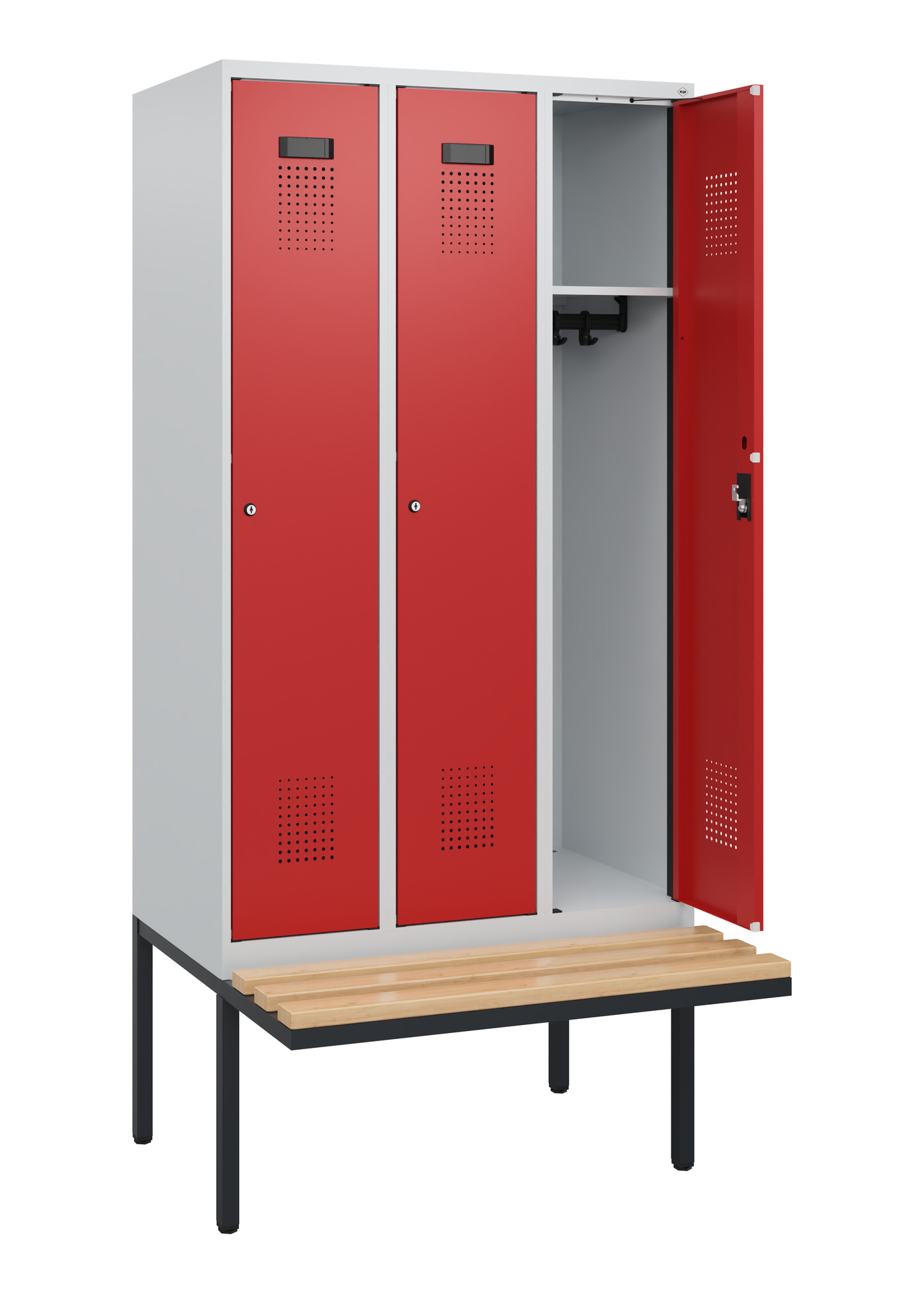 C+P Spind Evolo PLUS, Bank, 3 Abteile, 1950x900x81