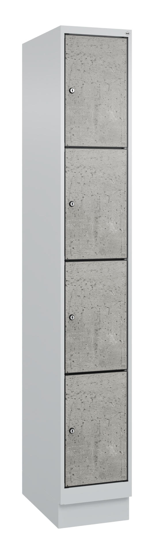 C+P Schlie�fachschrank Evolo PLUS, Sockel, 4 F�cher, 1950x300x500mm