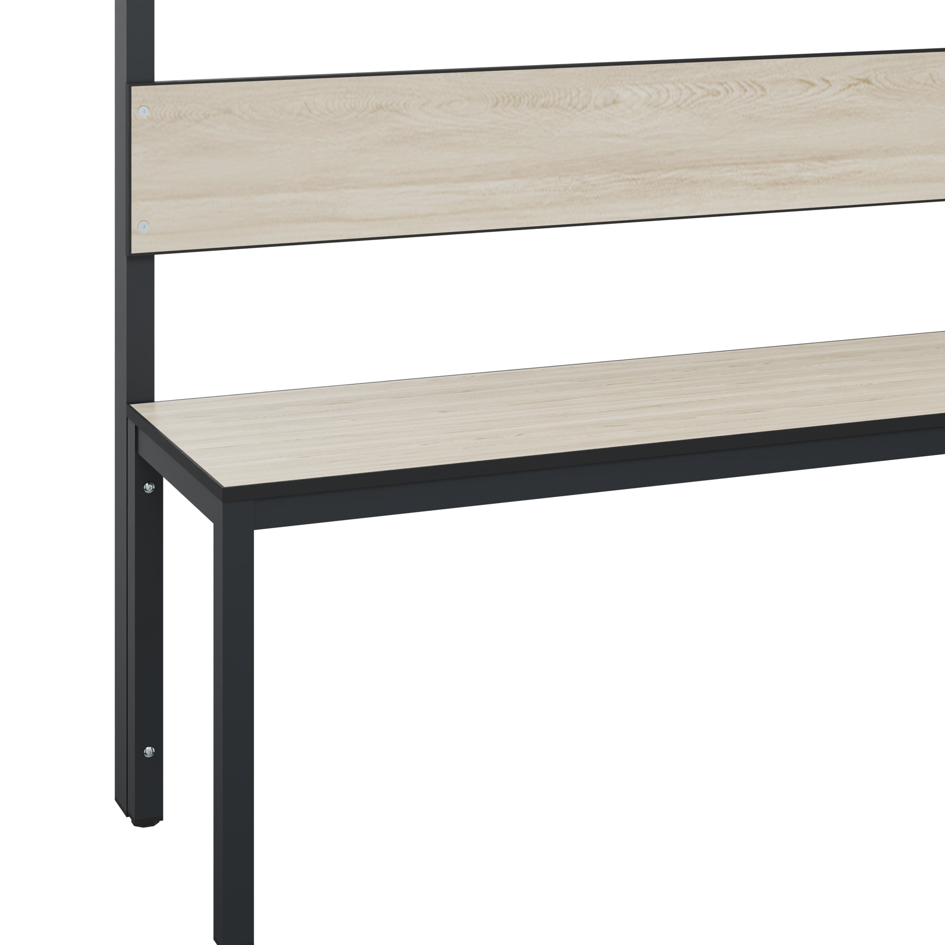 C+P Garderobenbank Solid HPL, 1716x1500x412mm, 7021/VK031