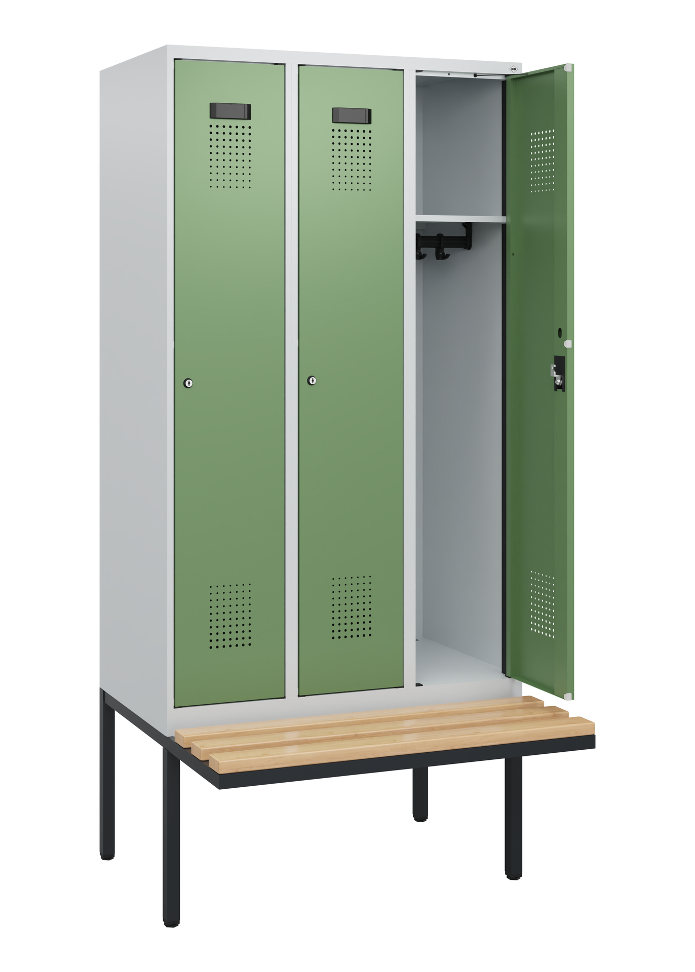 C+P Spind Evolo PLUS, Bank, 3 Abteile, 1950x900x81