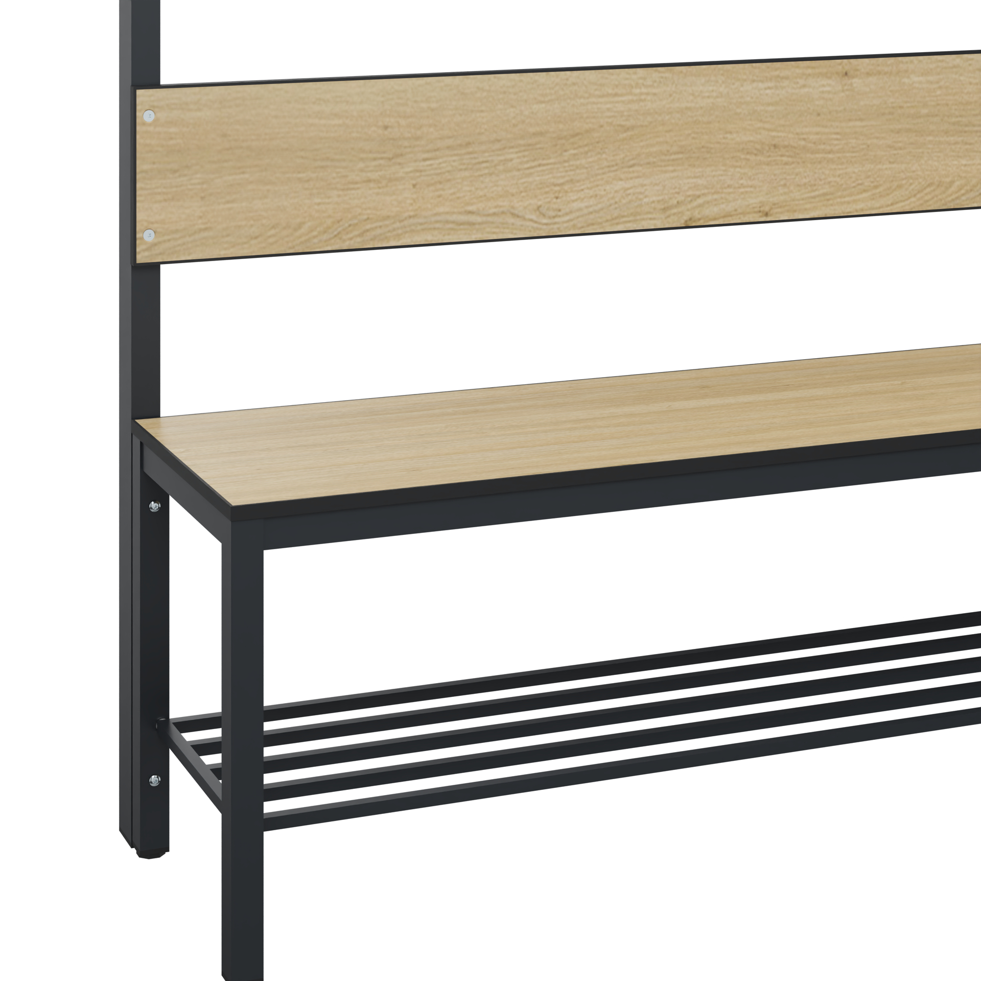 C+P Garderobenbank Solid HPL, 1716x1500x412mm, 7021/VK032