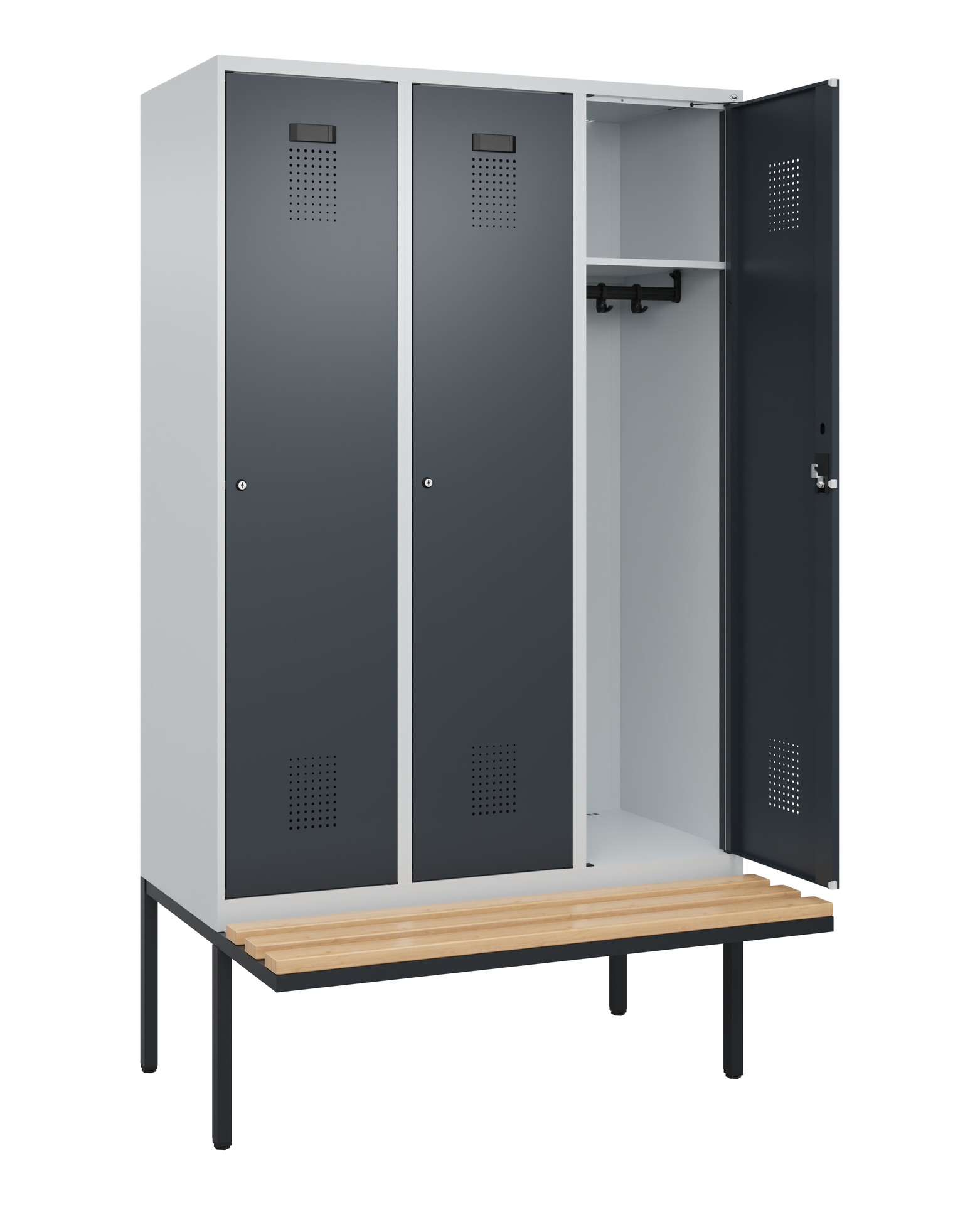 C+P Spind Evolo PLUS, Bank, 3 Abteile, 2120x1200x8