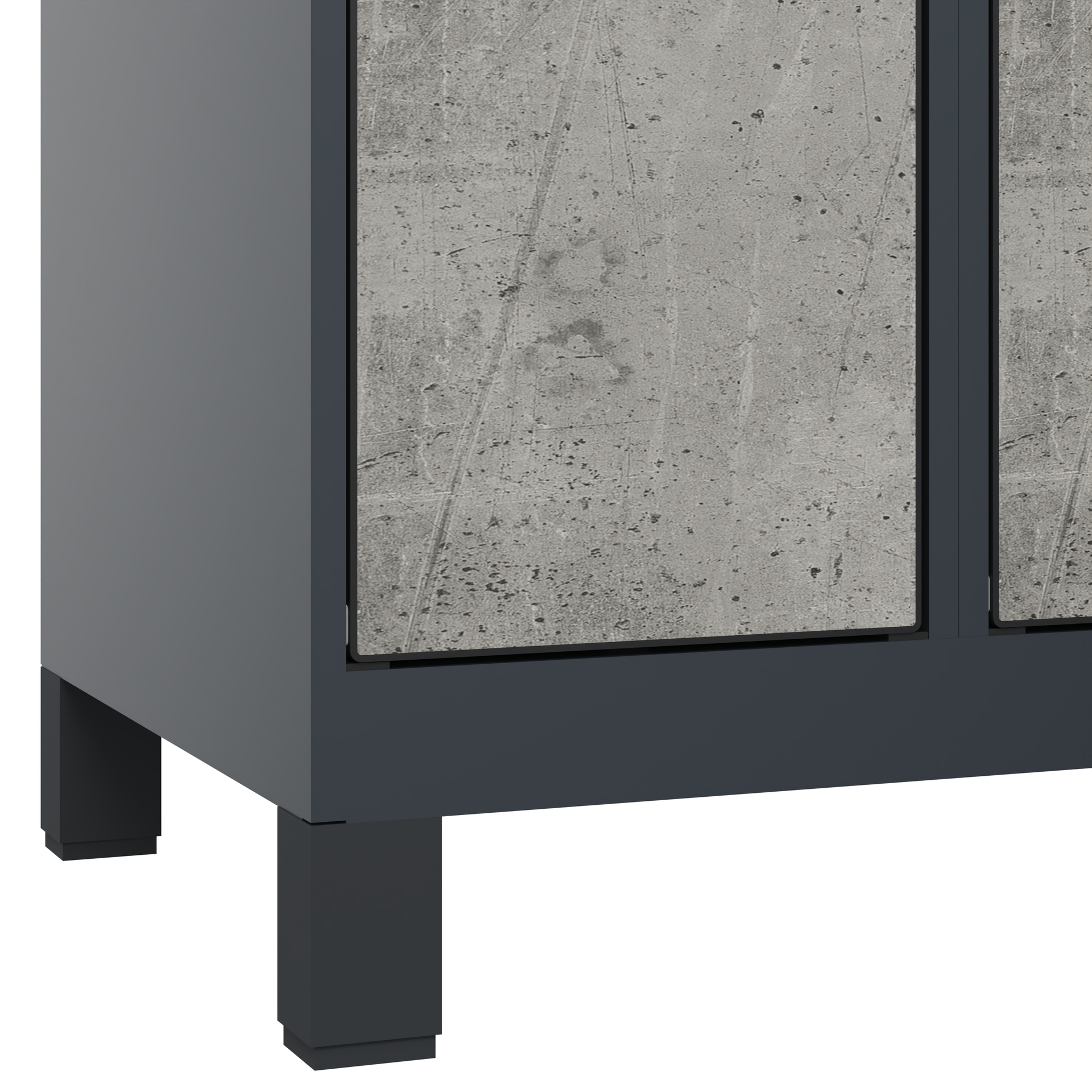 C+P Schlie�fachschrank Evolo PLUS, F��e, 4 F�cher, 1950x300x500mm