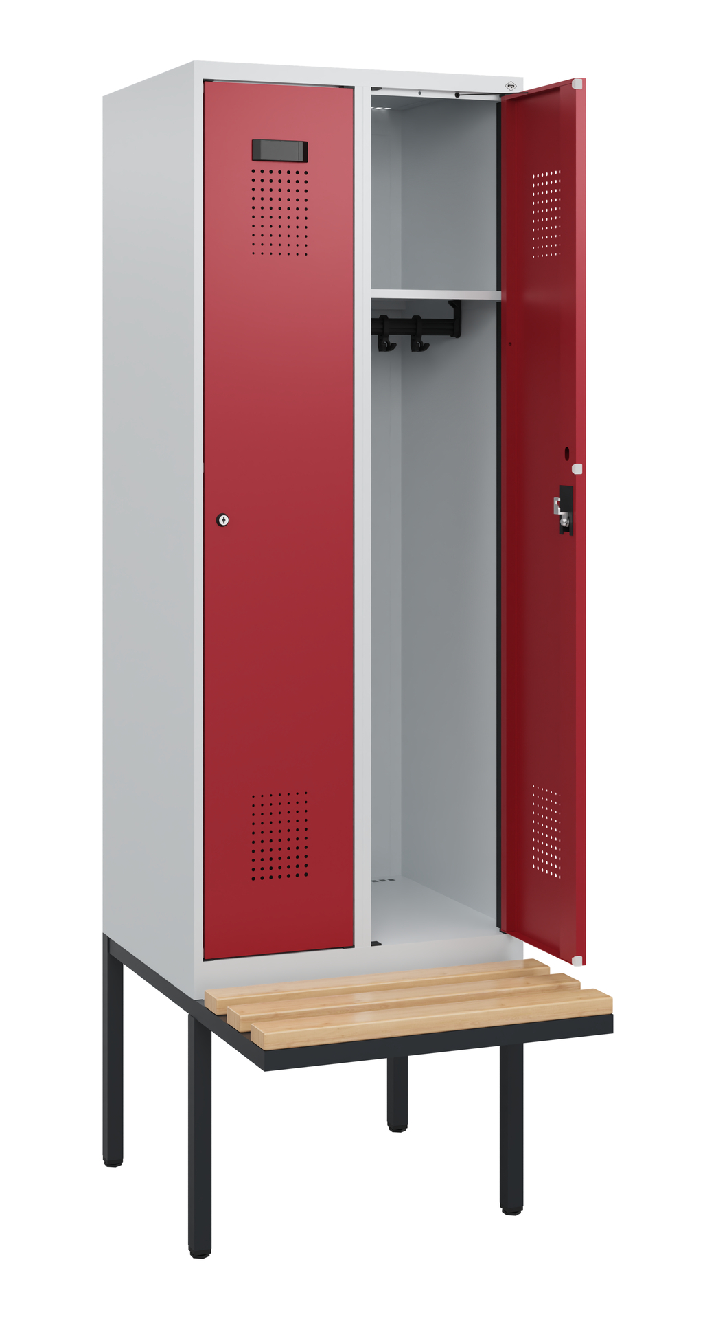 C+P Spind Evolo PLUS, Bank, 2 Abteile, 1950x600x81