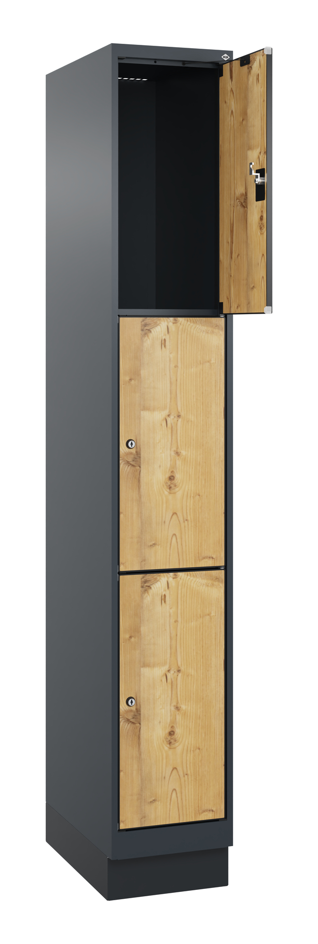 C+P Schlie�fachschrank Evolo PLUS, Sockel, 3 F�cher, 1950x300x500mm