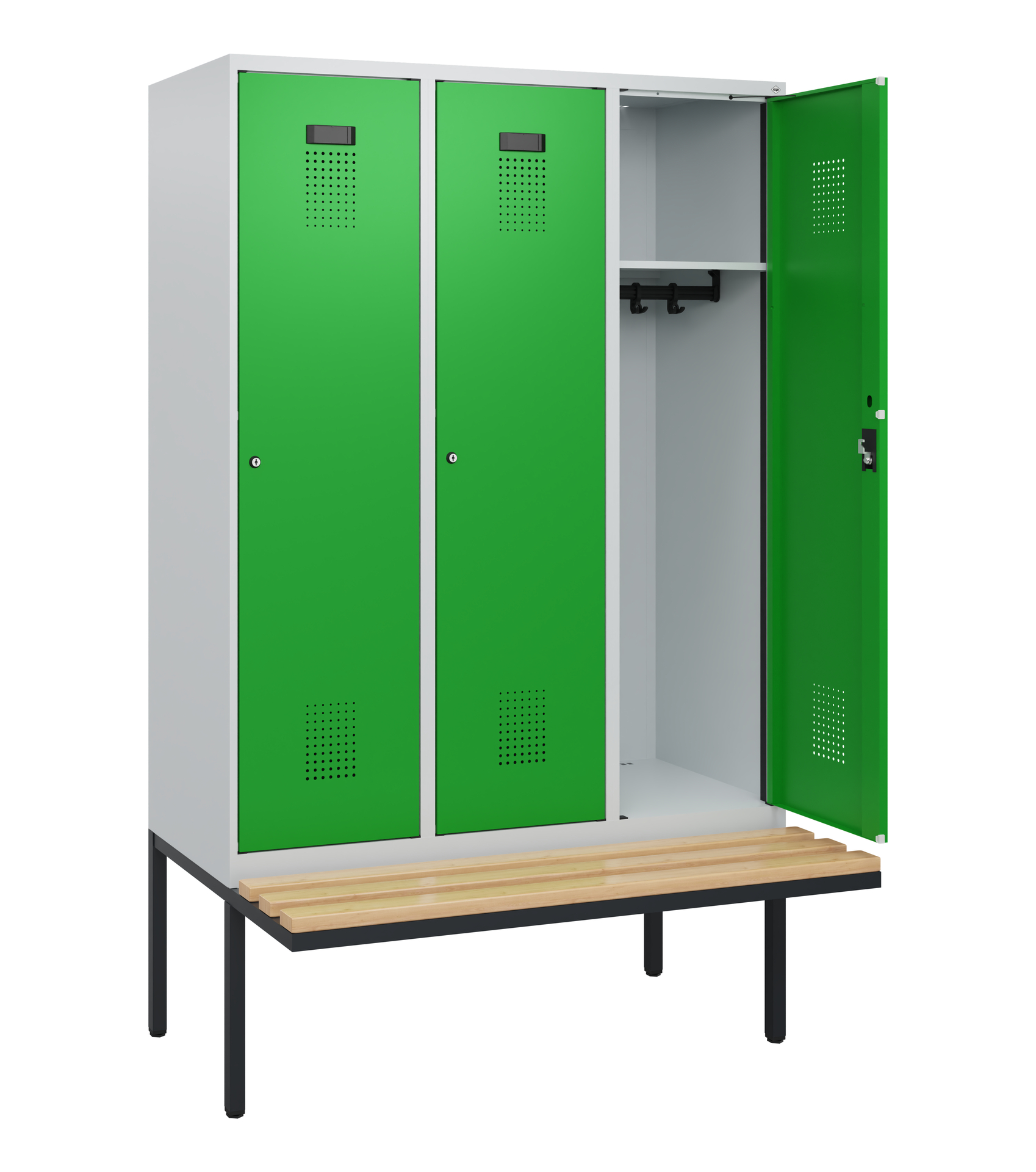 C+P Spind Evolo PLUS, Bank, 3 Abteile, 1950x1200x8