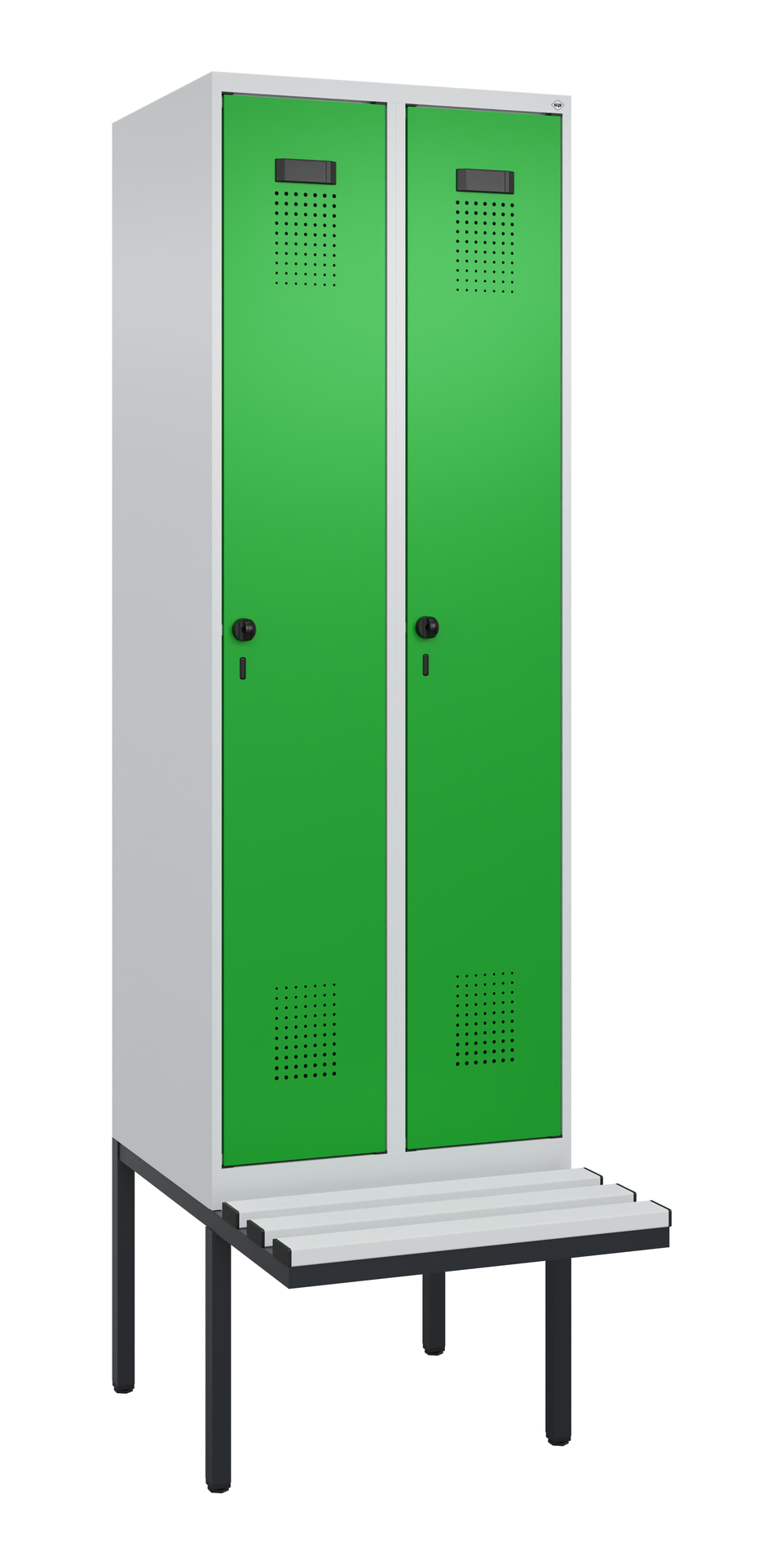 C+P Spind Evolo PLUS, Bank, 2 Abteil, 2120x600x815