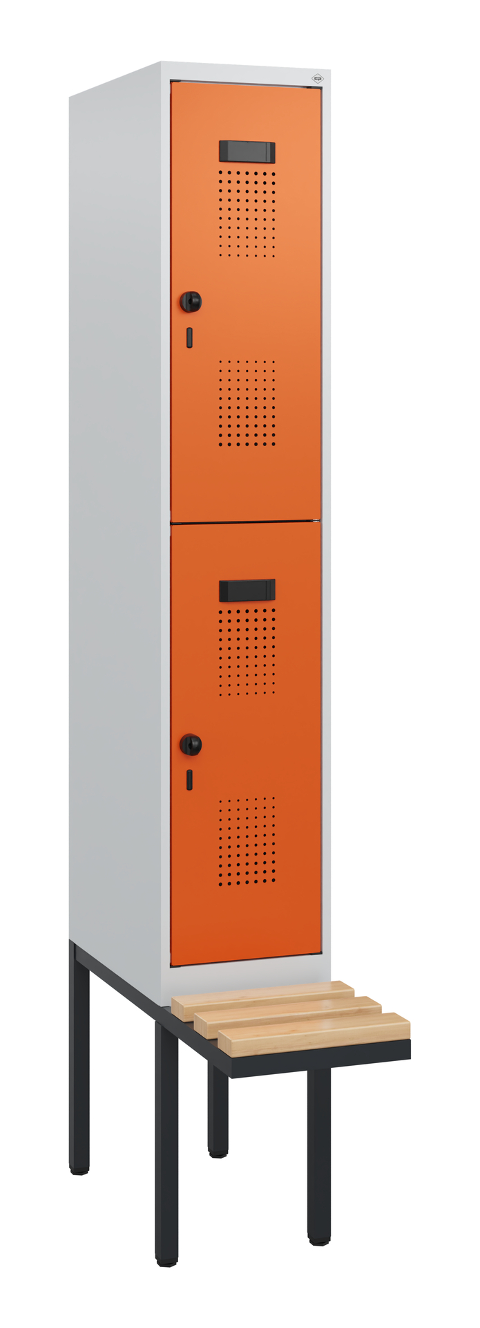 C+P Doppelstock-Spind Evolo PLUS, Bank, 2 Fächer, 