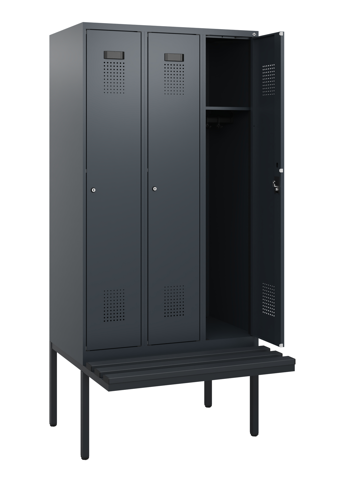C+P Spind Evolo PLUS, Bank, 3 Abteile, 1950x900x81