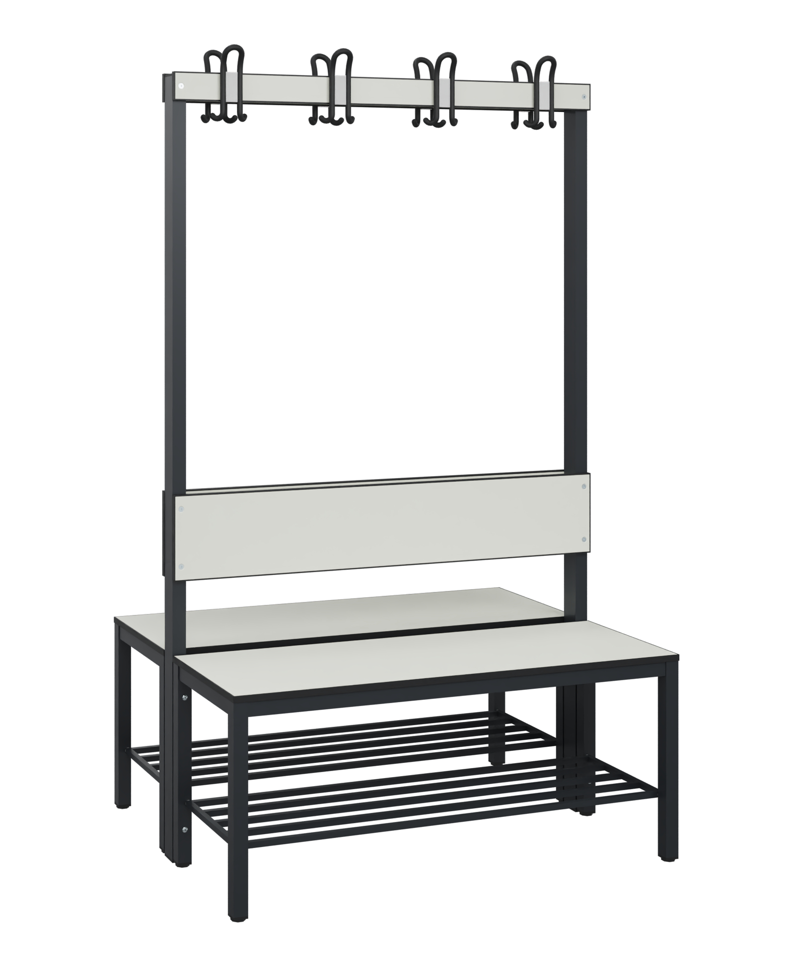 C+P Garderobenbank Solid HPL, 1716x1000x770mm, 7021/VK741