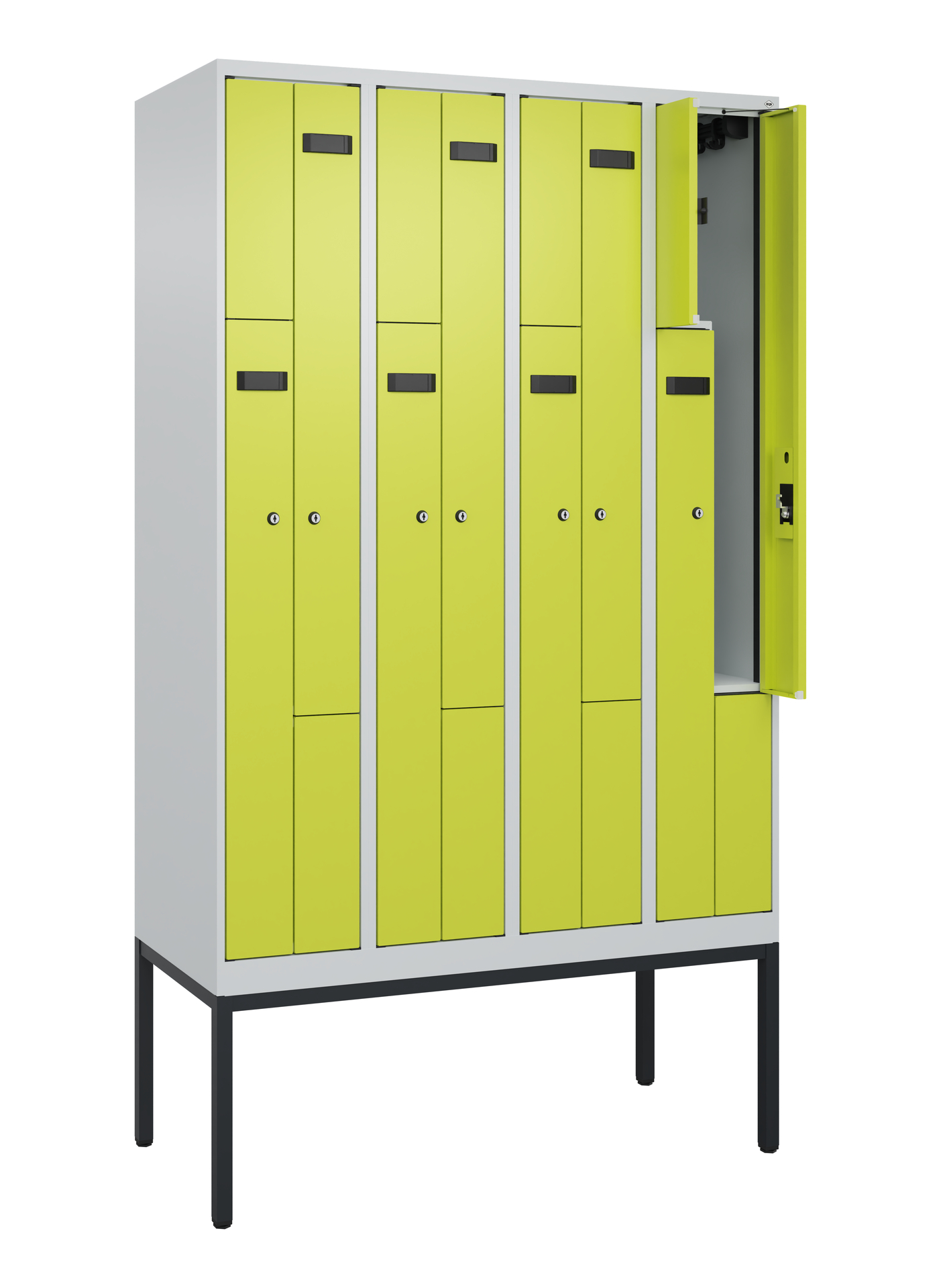 C+P Z-Spind Evolo PLUS, Gestell, 8 Fächer, 2120x12