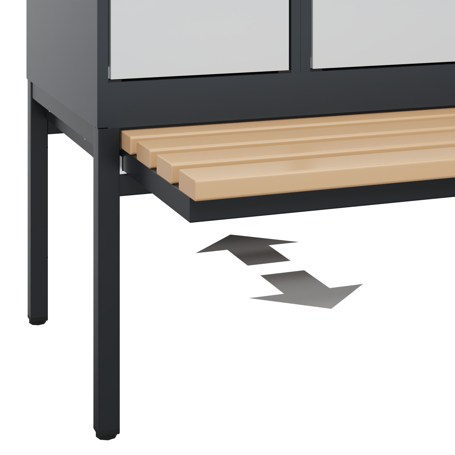 C+P Spind Evolo PLUS, Bank, 2 Abteile, 1950x600x815mm