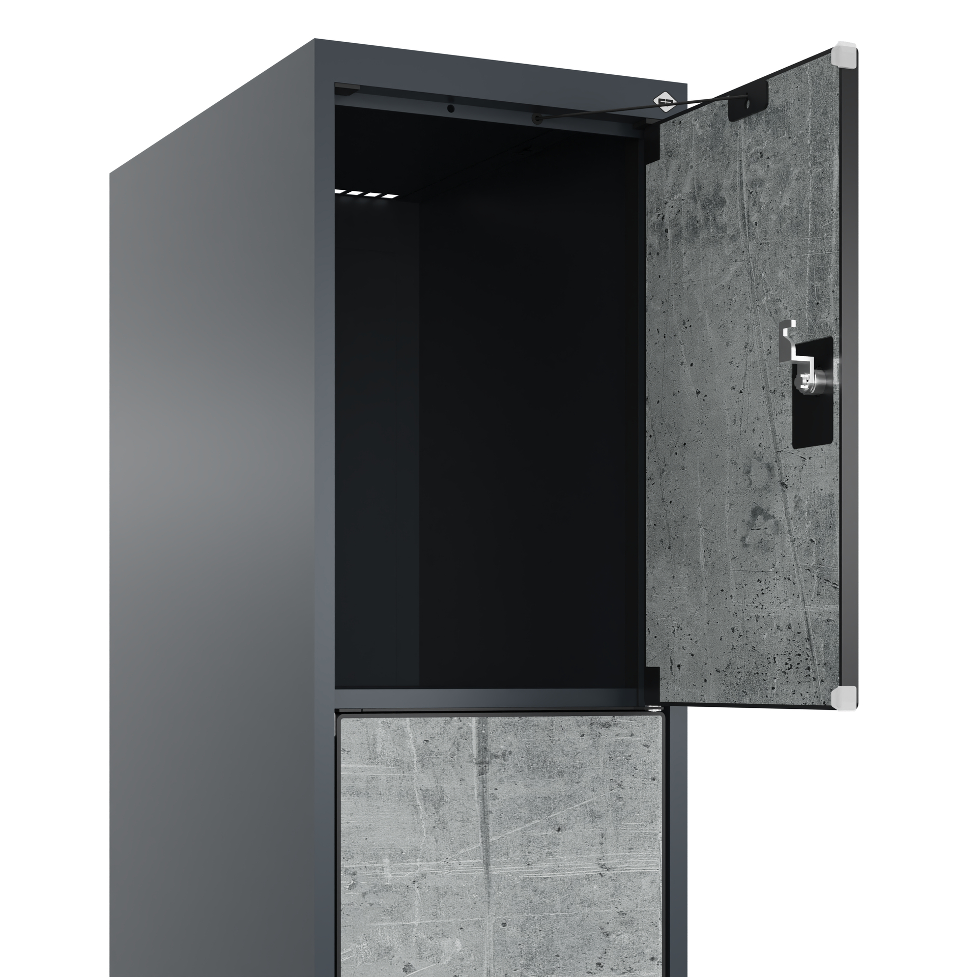 C+P Schlie�fachschrank Evolo PLUS, F��e, 4 F�cher, 1950x300x500mm