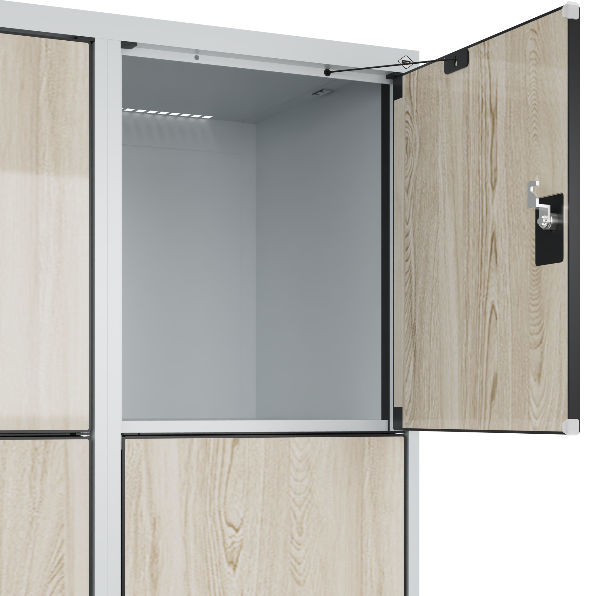 C+P Schlie�fachschrank Evolo PLUS, Sockel, 12 F�cher, 1950x1200x500mm