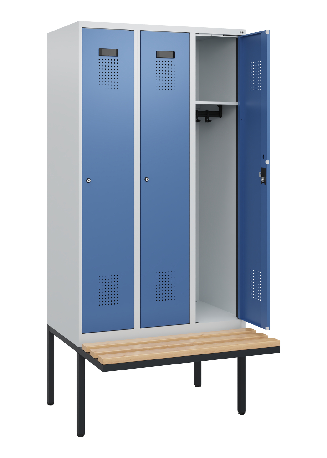 C+P Spind Evolo PLUS, Bank, 3 Abteile, 1950x900x81