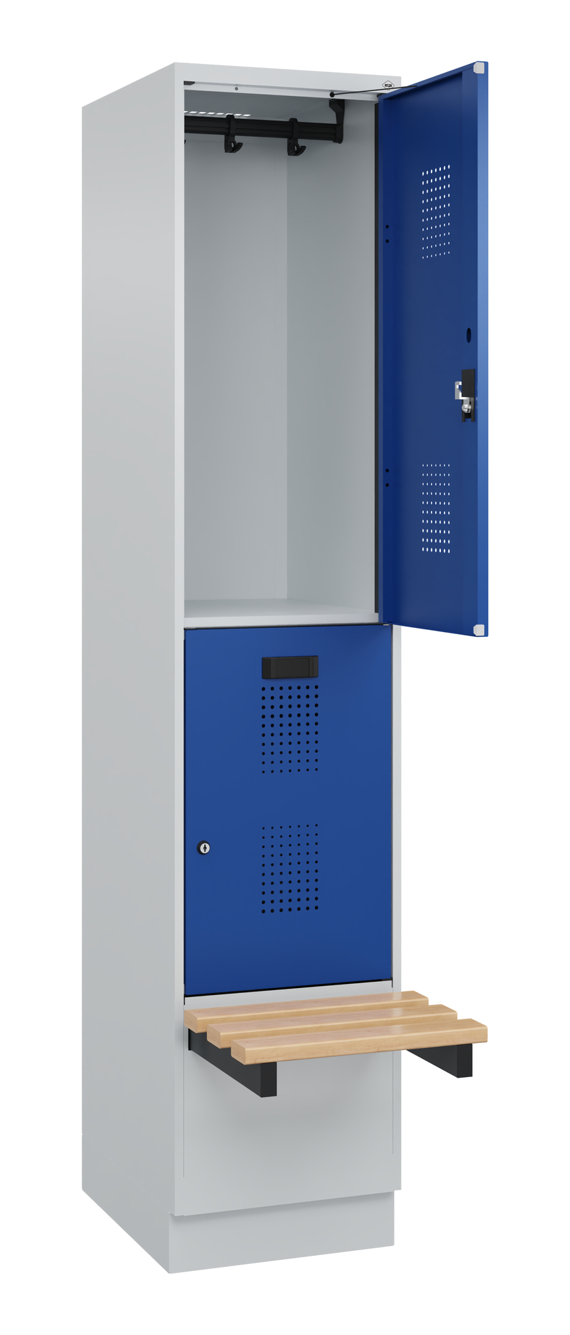 C+P Doppelstock-Spind Evolo PLUS, Bank, 2 Fächer, 