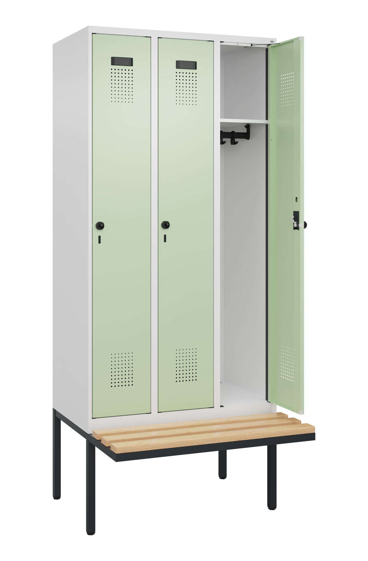C+P Spind Evolo PLUS, Bank, 3 Abteile, 2120x900x81