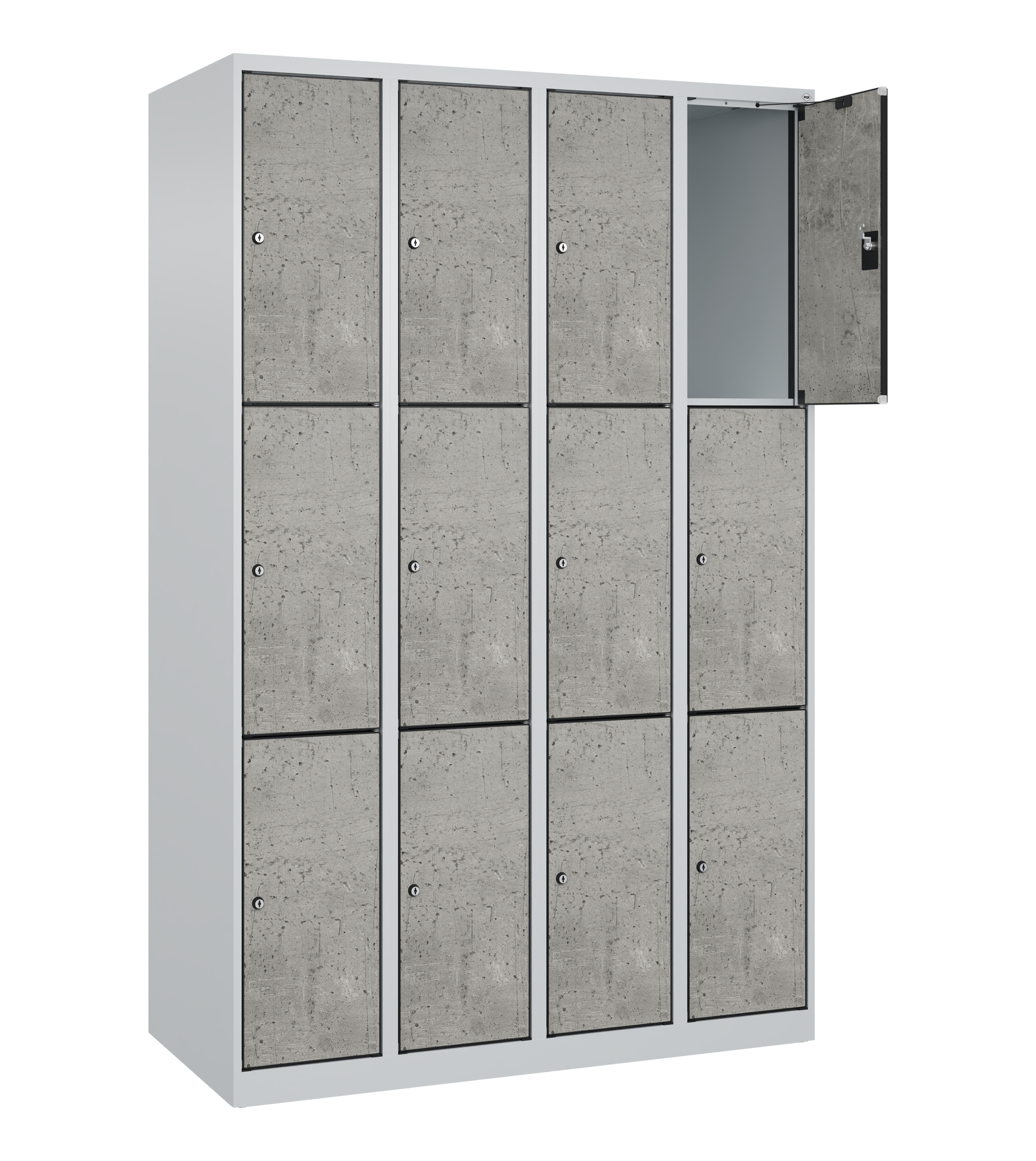 C+P Schlie�fachschrank Evolo PLUS, 12 F�cher, 1850x1200x500mm