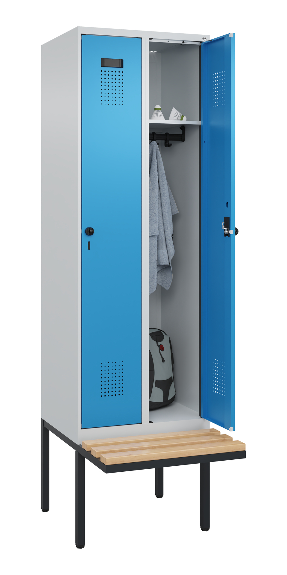 C+P Spind Evolo PLUS, Bank, 2 Abteil, 2120x600x815