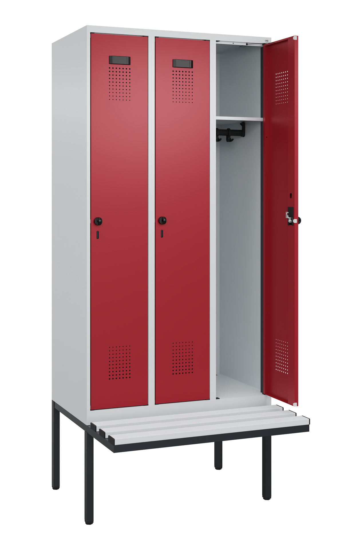 C+P Spind Evolo PLUS, Bank, 3 Abteile, 2120x900x81