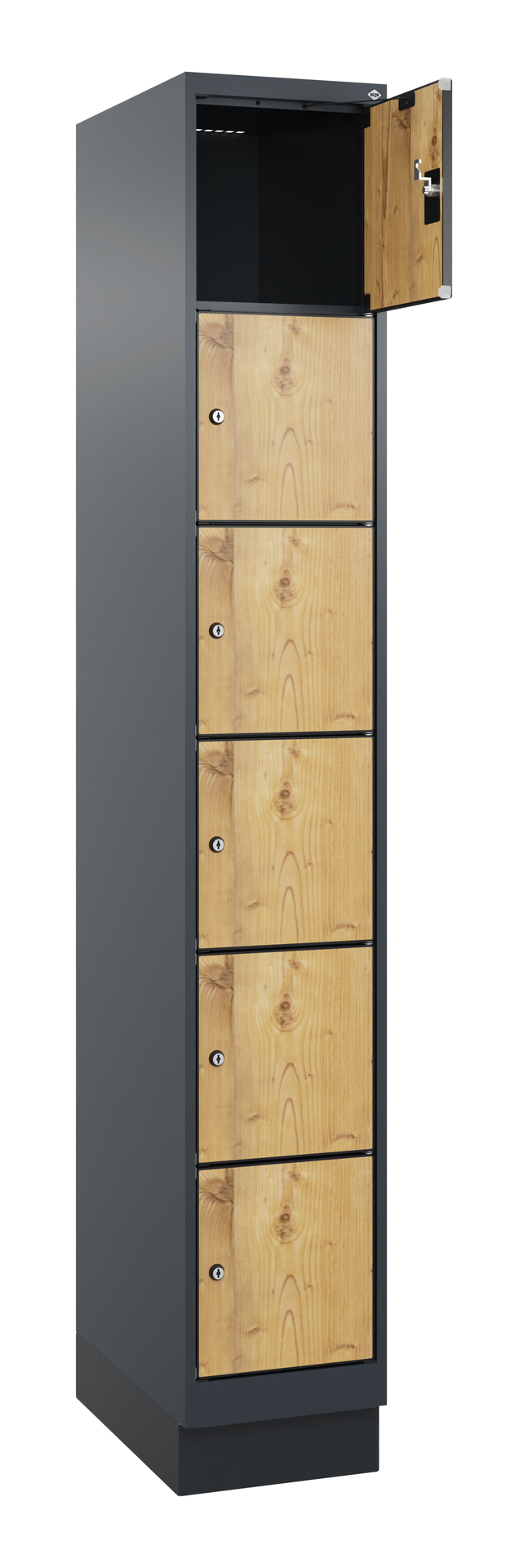 C+P Schlie�fachschrank Evolo PLUS, Sockel, 6 F�cher, 1950x300x500mm